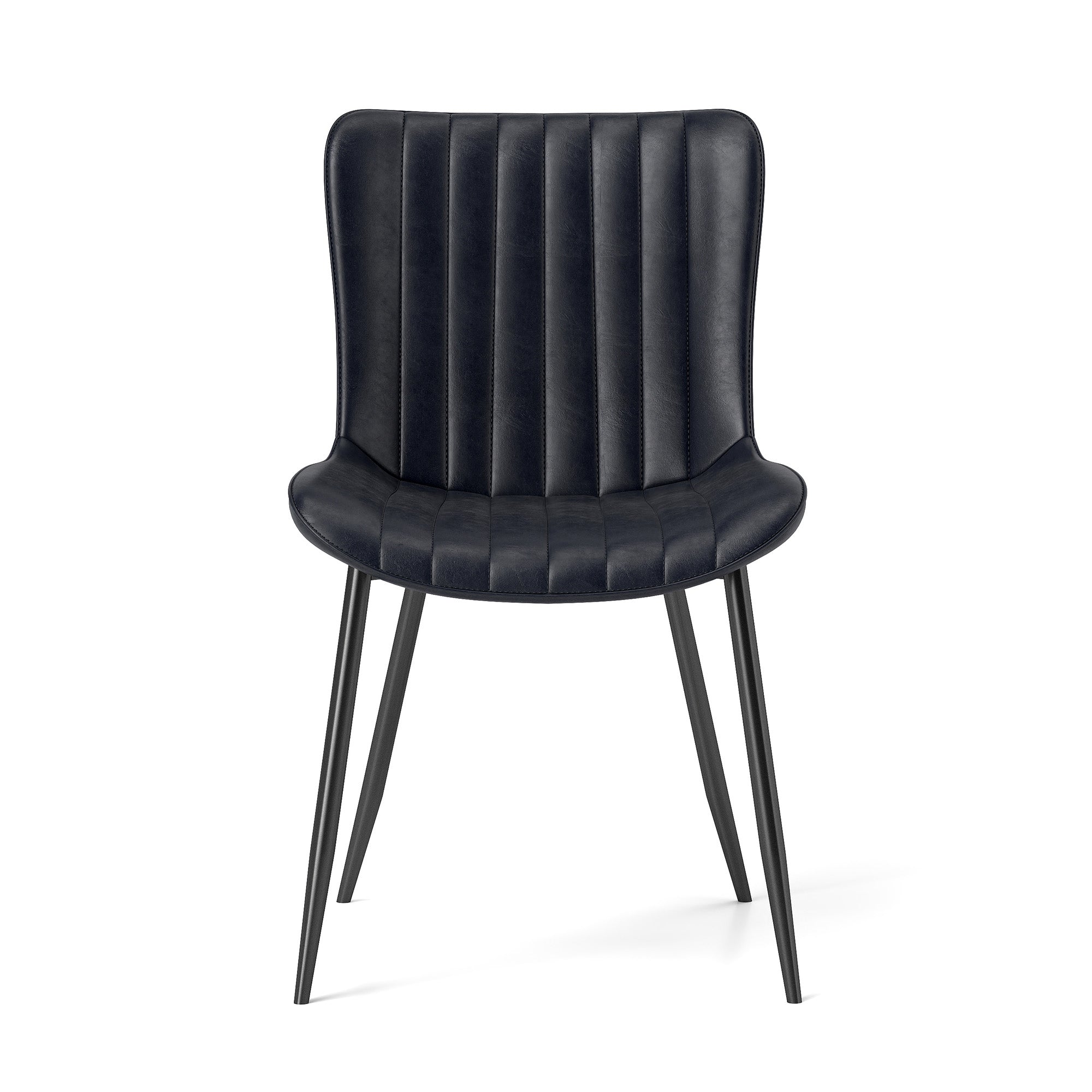 Logidon zwarte kunstleren eetkamerstoelen set van 4 modern design