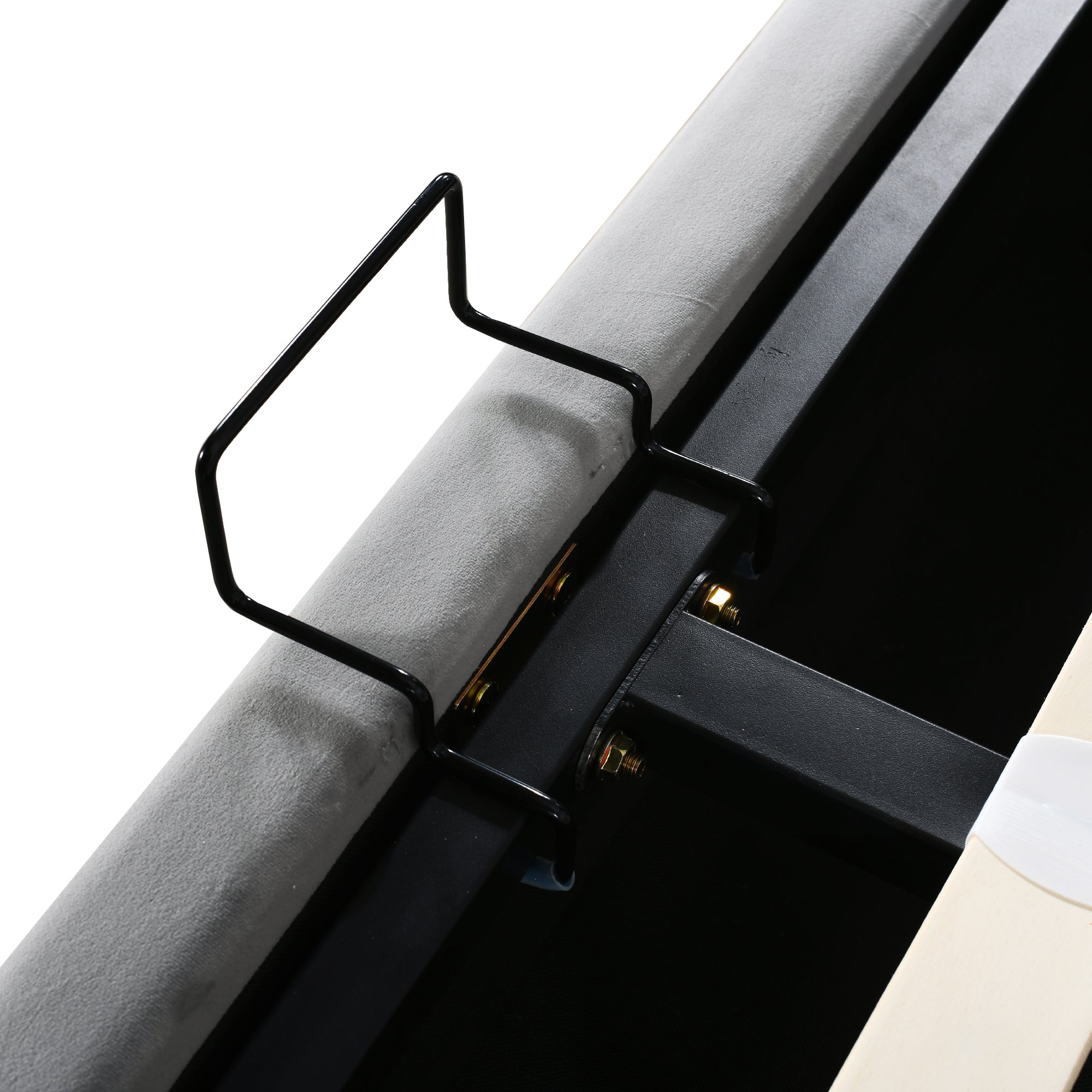 Logidon Elegant gestoffeerd bed 160x200 grijs met LED en USB opbergruimte