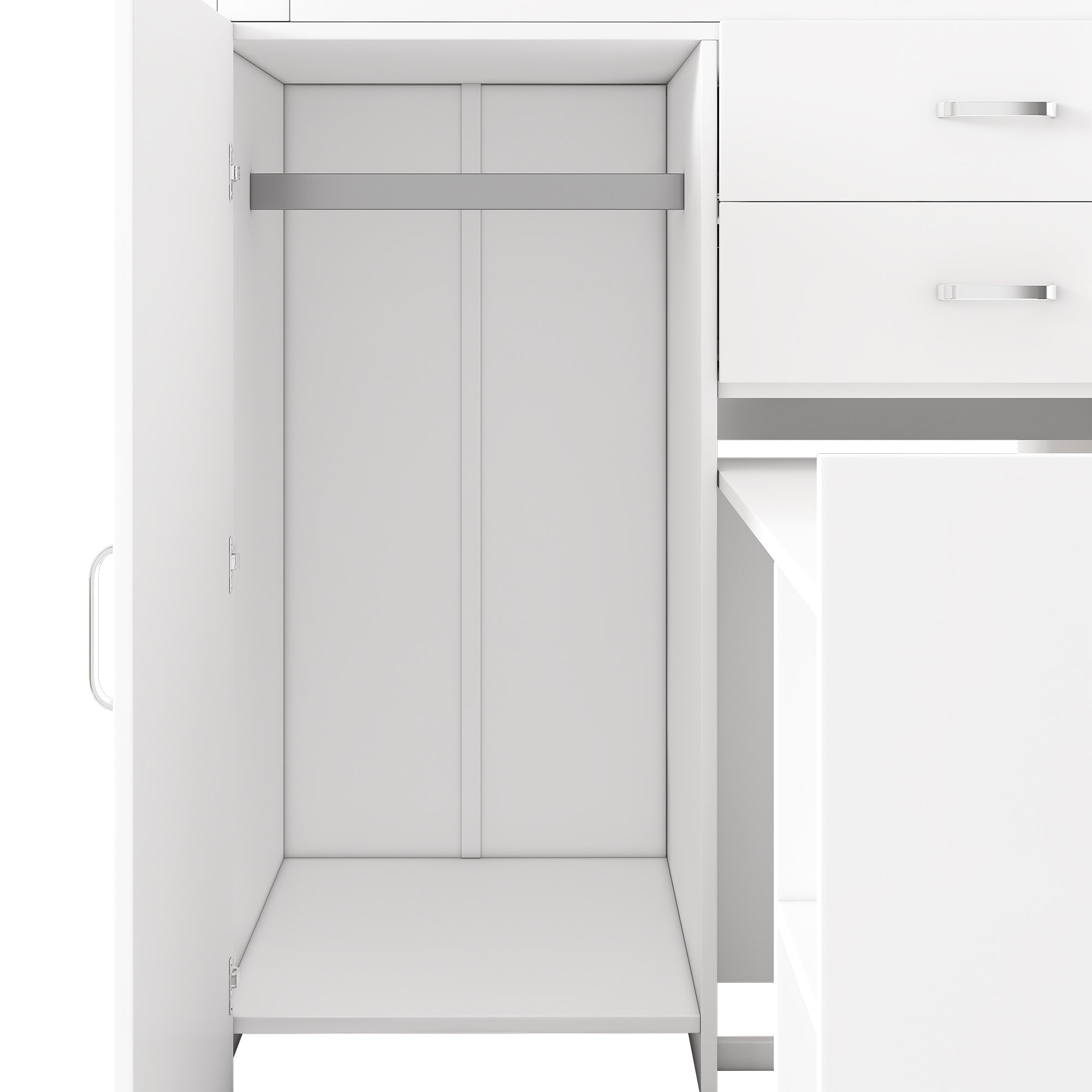 Logidon stapelbed met uitschuifbaar bureau en kledingkast wit 90x200