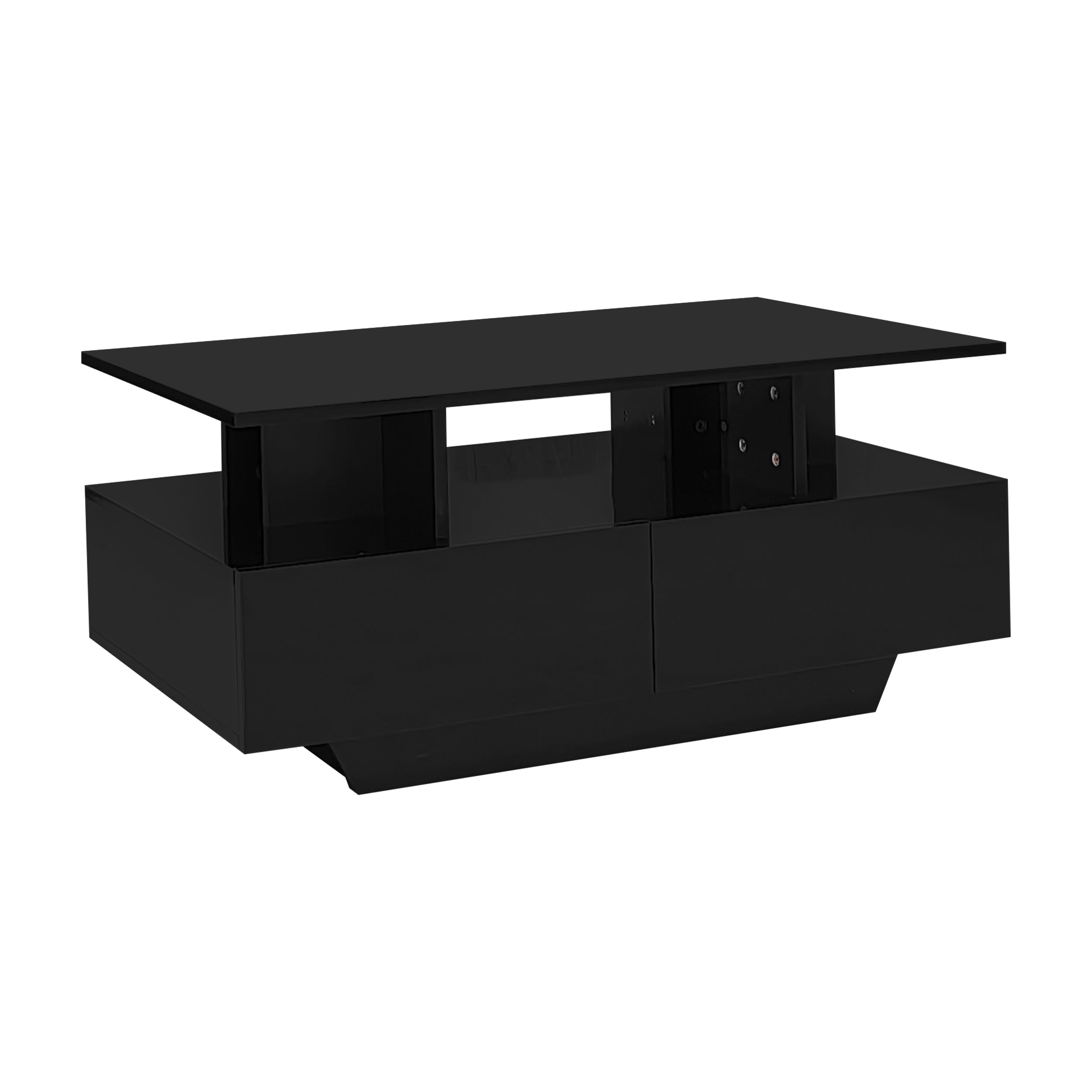 Logidon LED-verlichting salontafel met 2 lades 90x55x41 cm