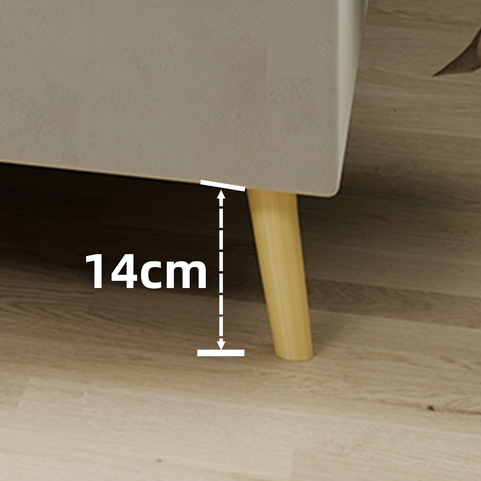 Logidon Modern Minimalistisch Bedframe 160x200 Beige Nederlands Fluweel