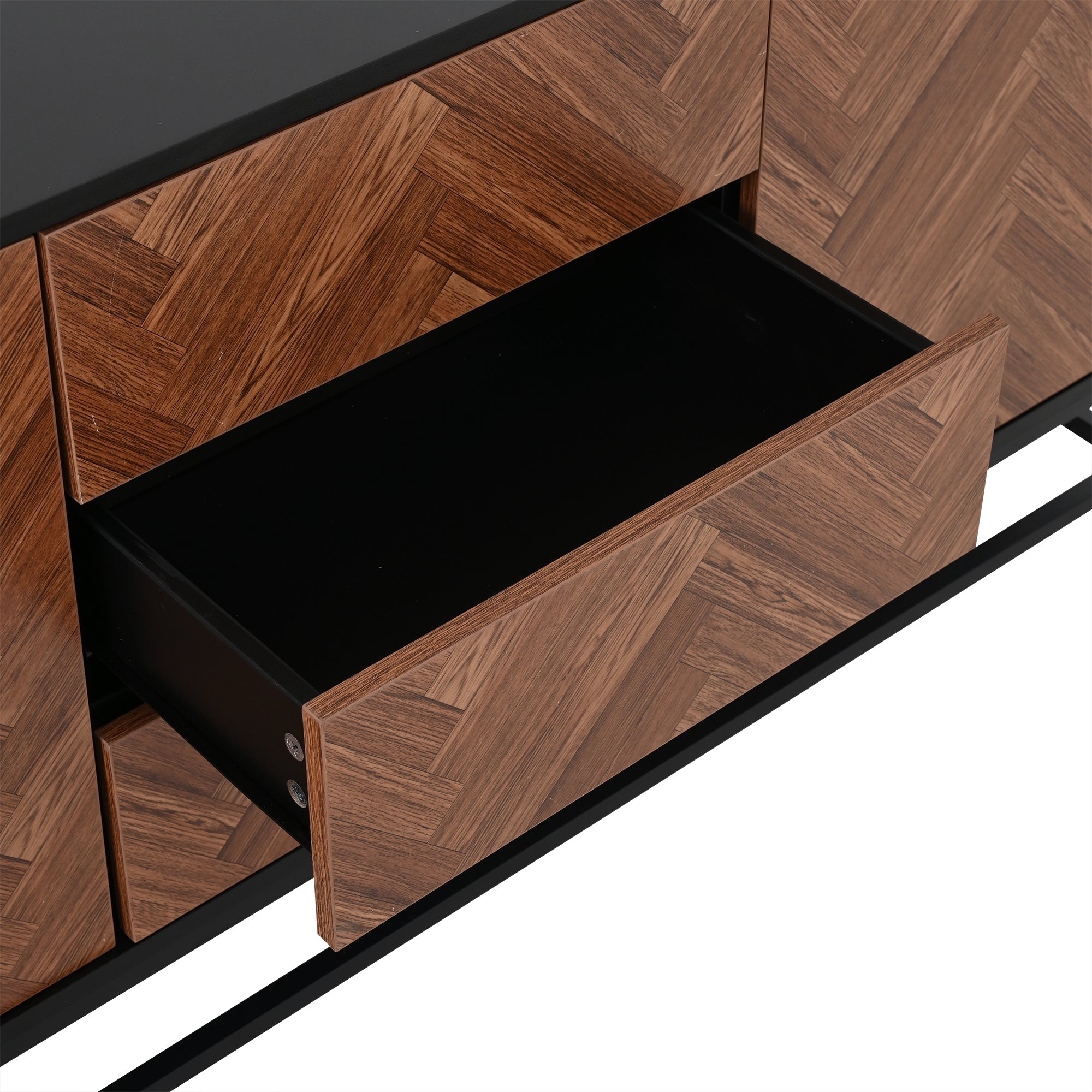 Logidon dressoir 145x40x67 Moderne ladekast 3 laden 2 deuren