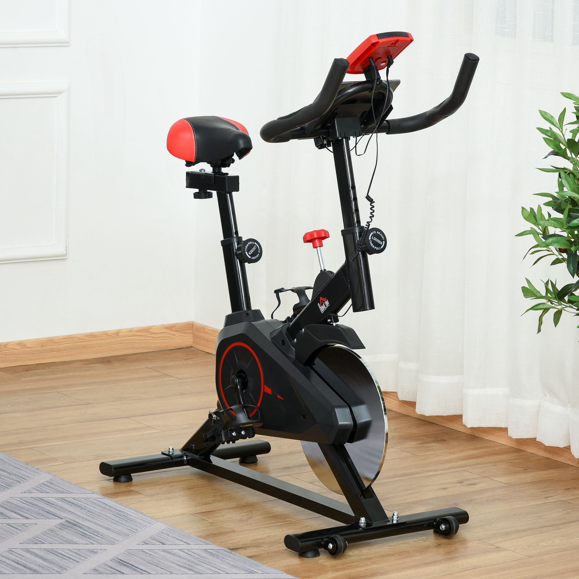 Logidon Indoor Fietstrainer Zwart - Stalen frame, 85x46x114 cm