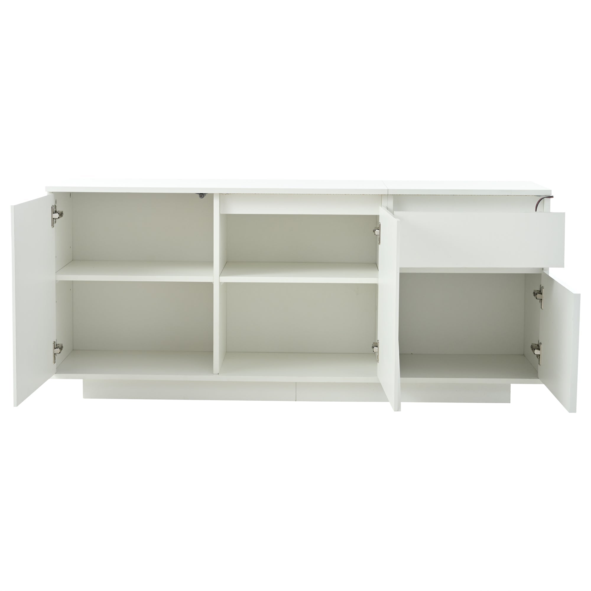 Logidon 140 x 40 x 60 cm hoogglans dressoir wit met LED