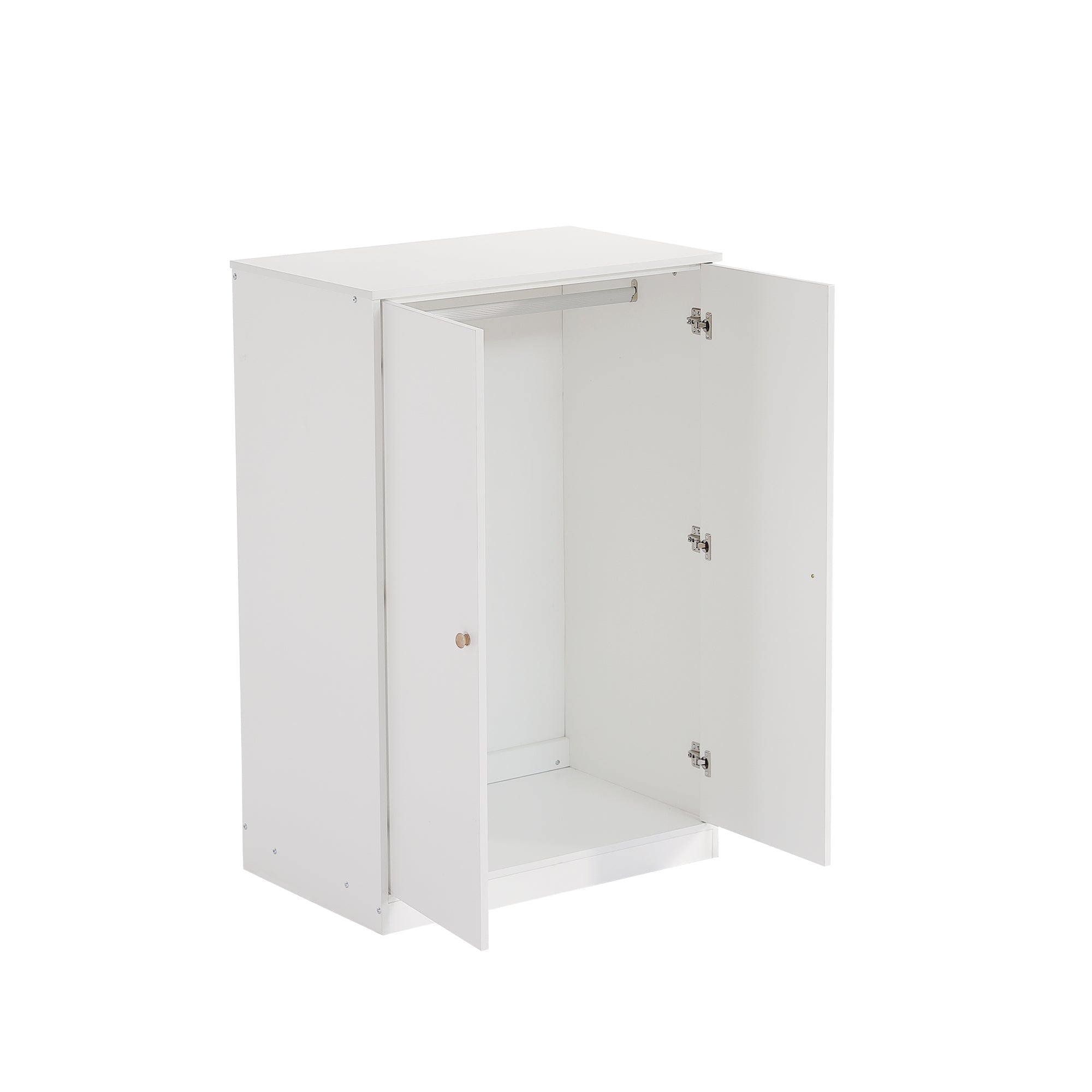 Logidon Small Wardrobe With Rod 2 Doors White MDF