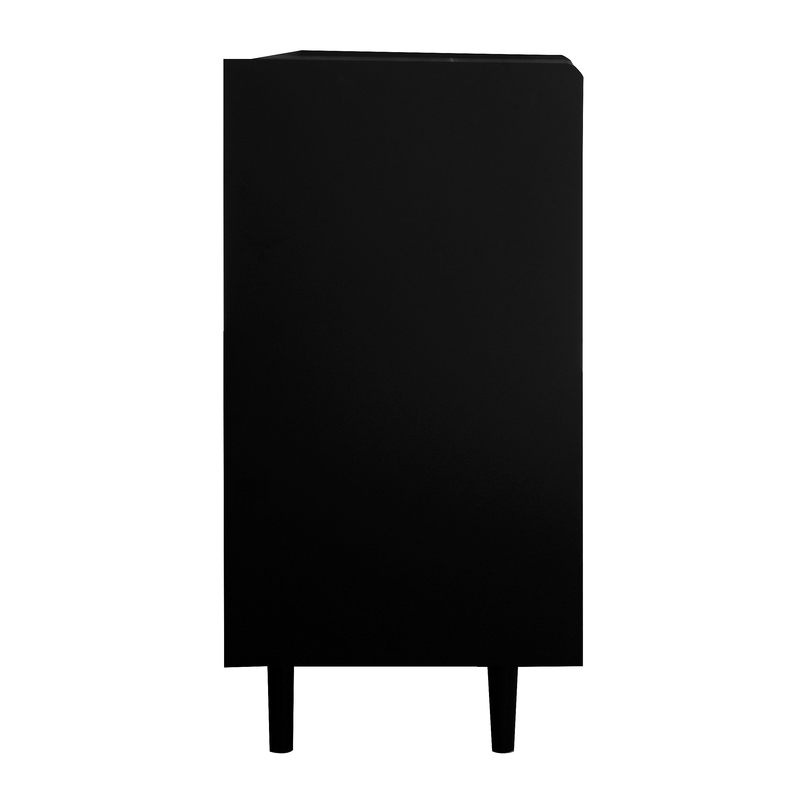 Logidon Dressoir Zwart Met Rode Deuren 2 Lades 90x40x80 cm