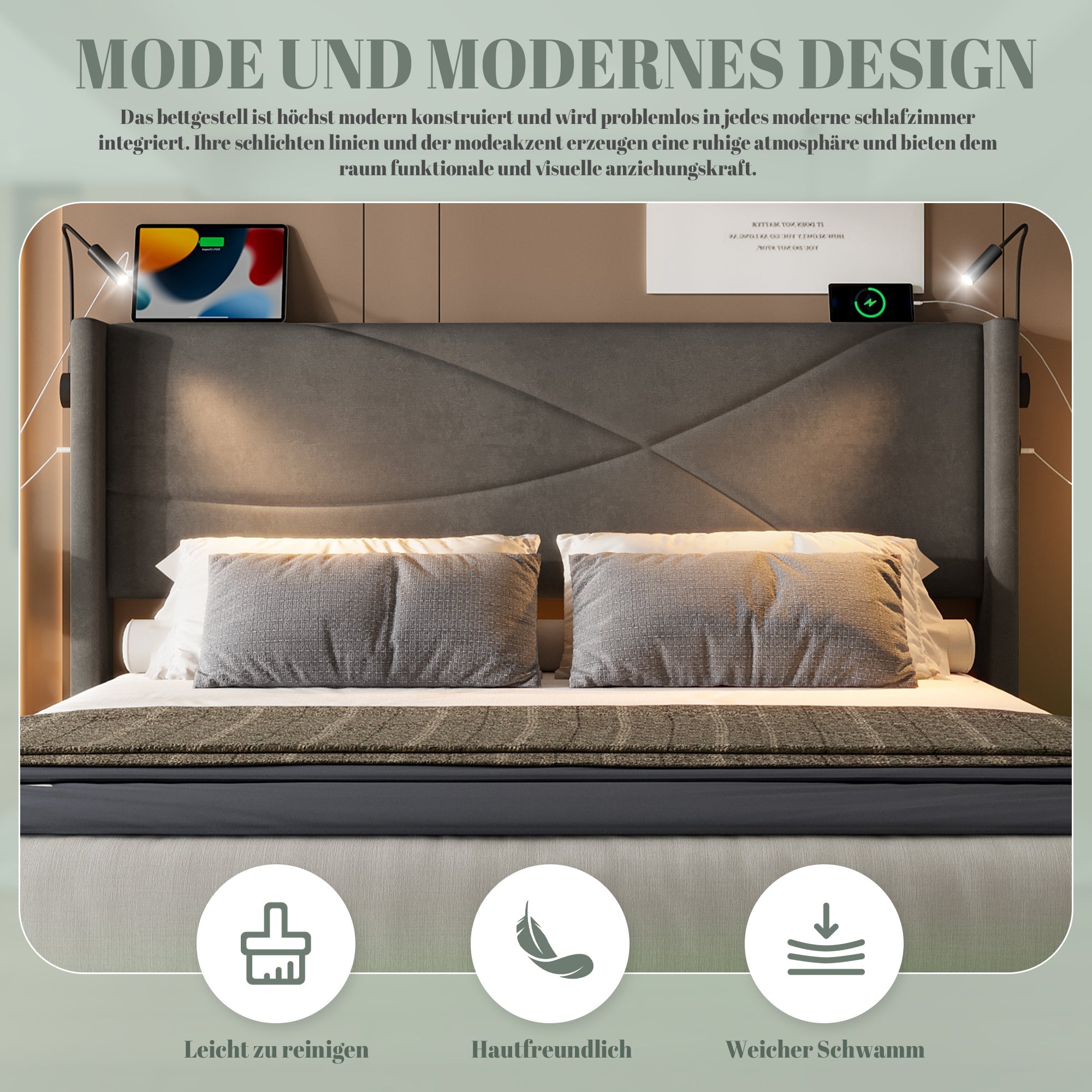 Logidon bedframe 160x200 cm met hydraulische opbergruimte