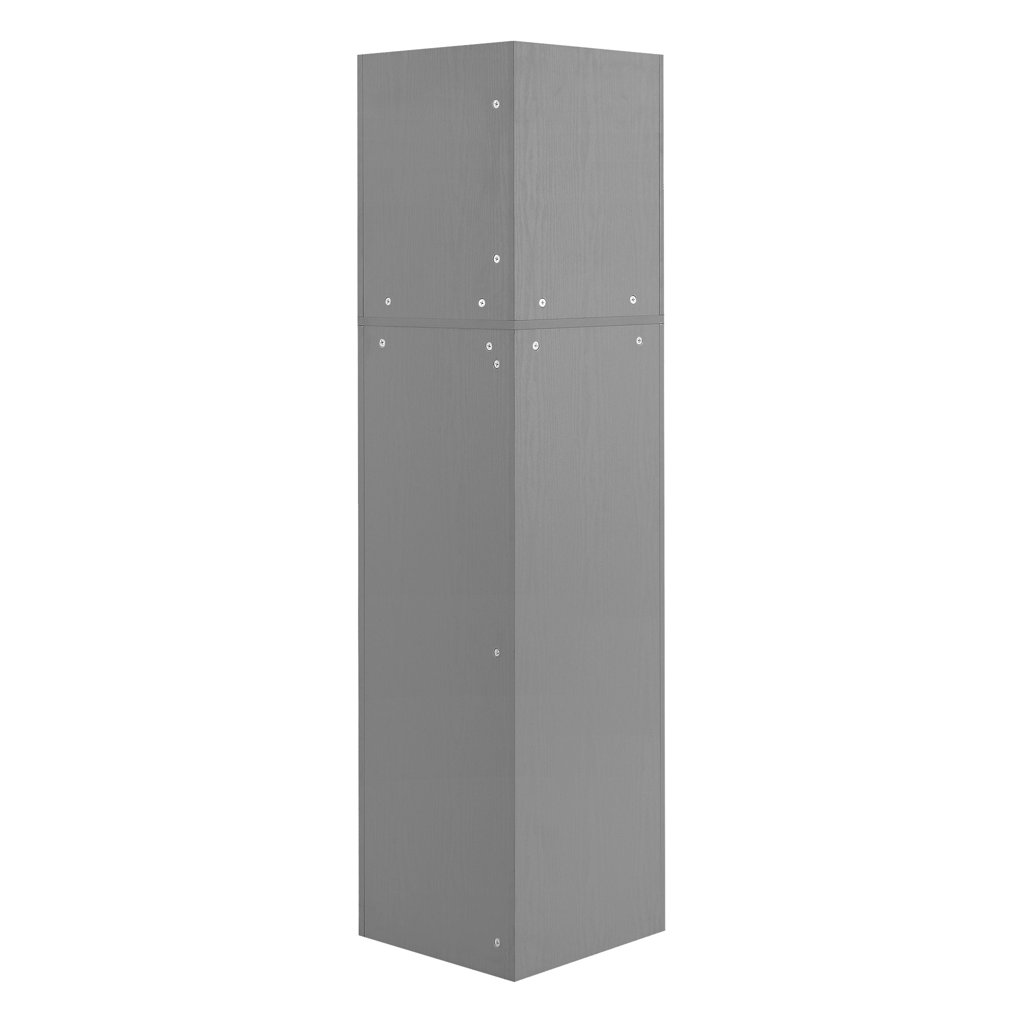 Logidon badkamerkast hoekkast opbergvakken lichtgrijs 36,5x36,5x155 cm