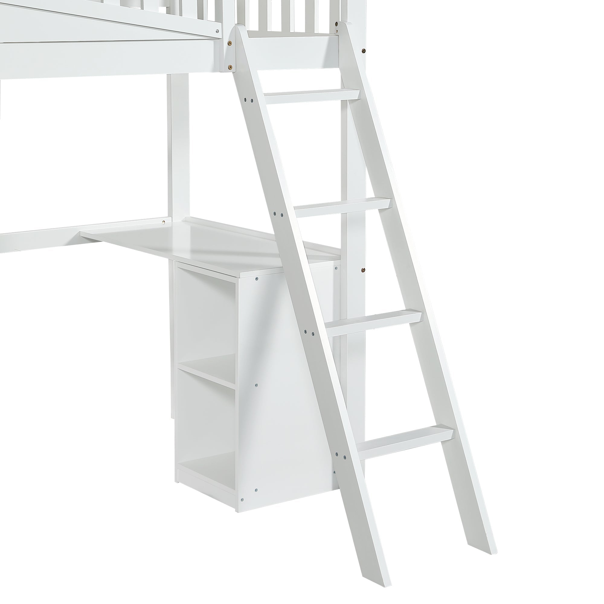 Logidon stapelbed kinderbed met tafel en kledingkast 90x200 wit