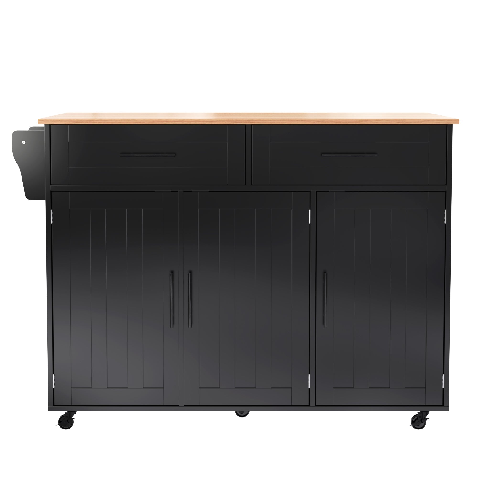 Logidon dining room trolley black 129x46x91.5 cm folding worktop