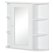 Logidon mirror cabinet bathroom mirror white 66x63 cm 8 compartments wall mounting