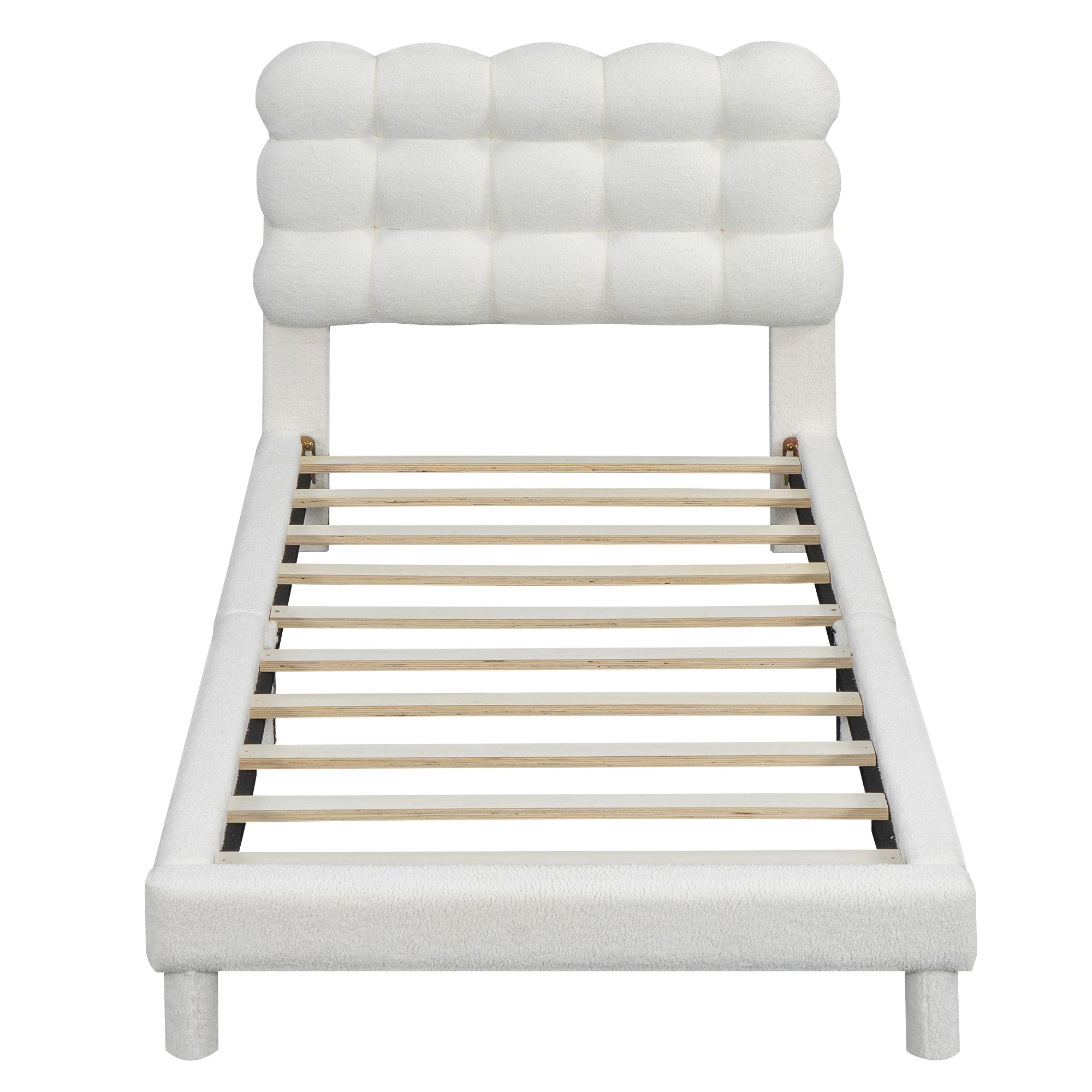 Logidon plat bed 90x200 cm wit drievoudig verstelbaar hoofdbord