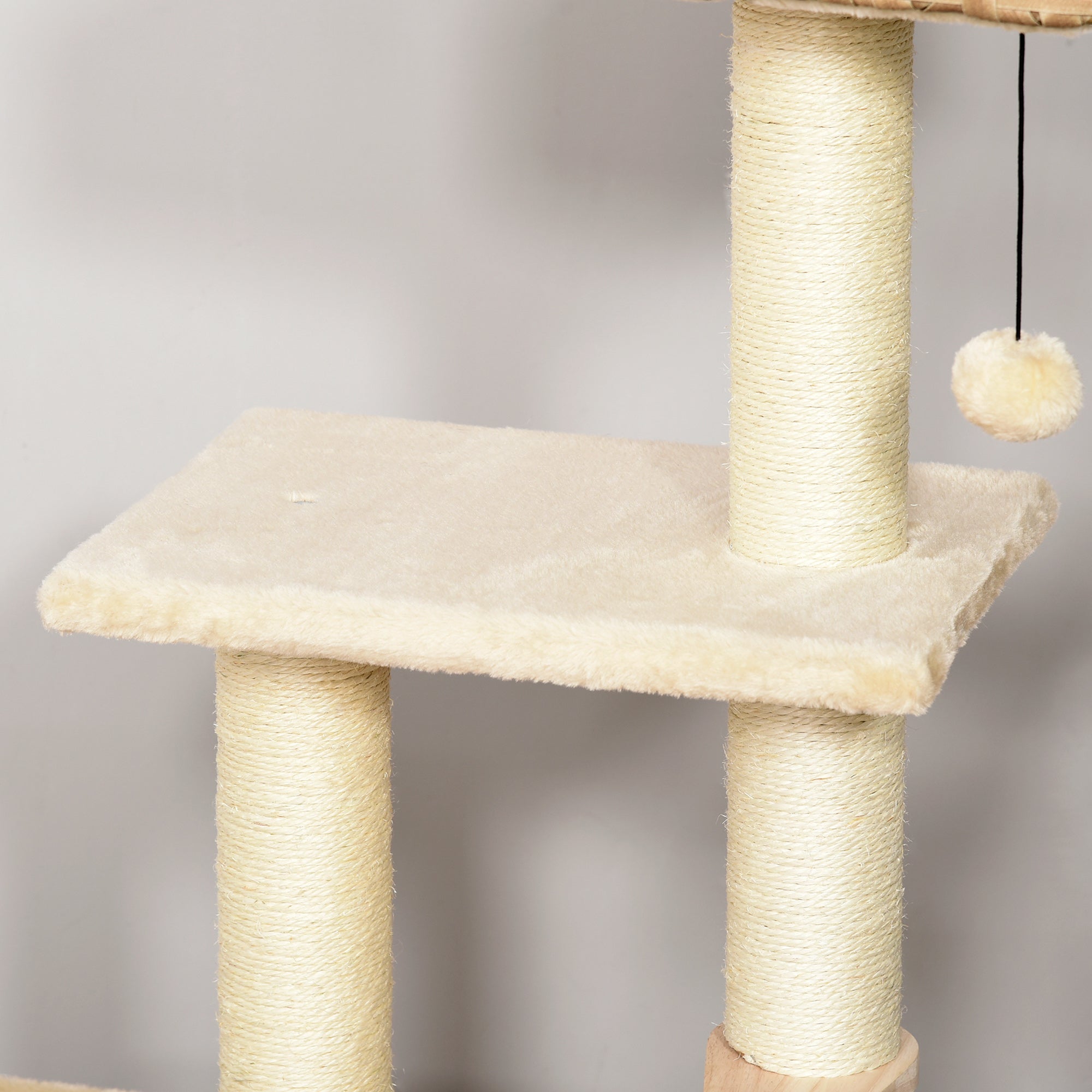Logidon Krabpaal 109 cm Rotan Bruin Beige Kattengrot