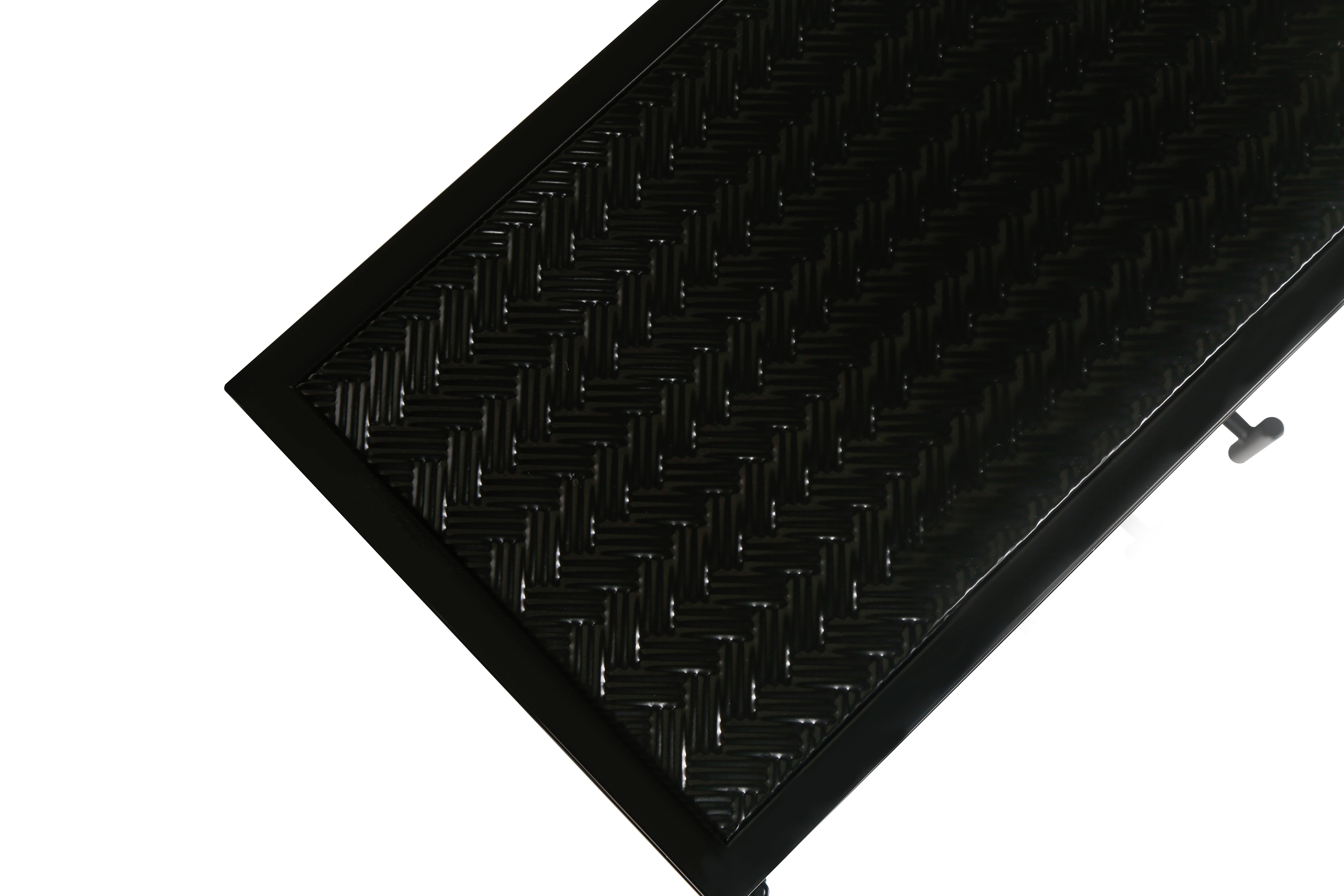 Logidon 70 cm glazen wandkast zwart met drie opbergniveaus