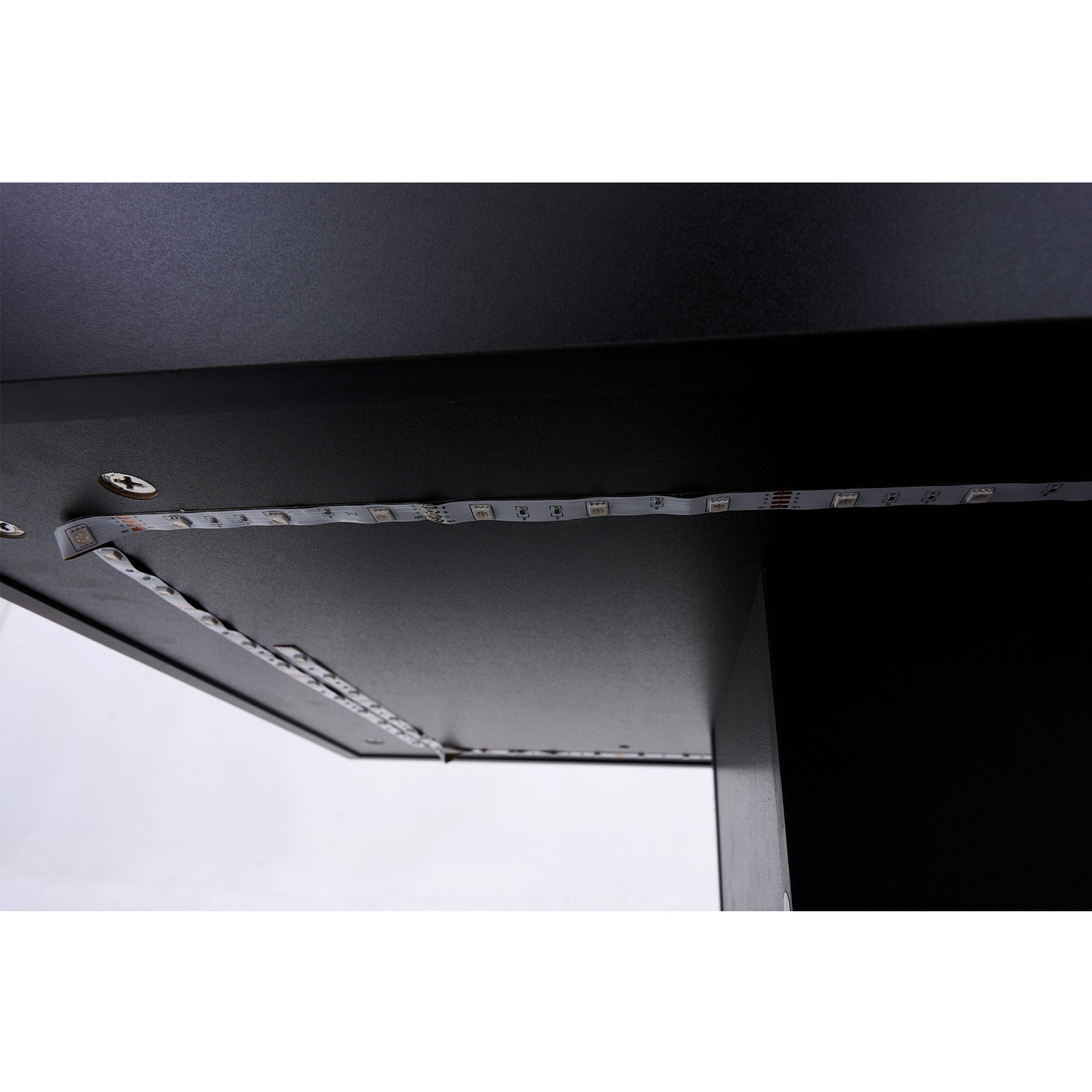 Logidon LED Salontafel met verborgen opbergruimte 100x50 cm Zwart