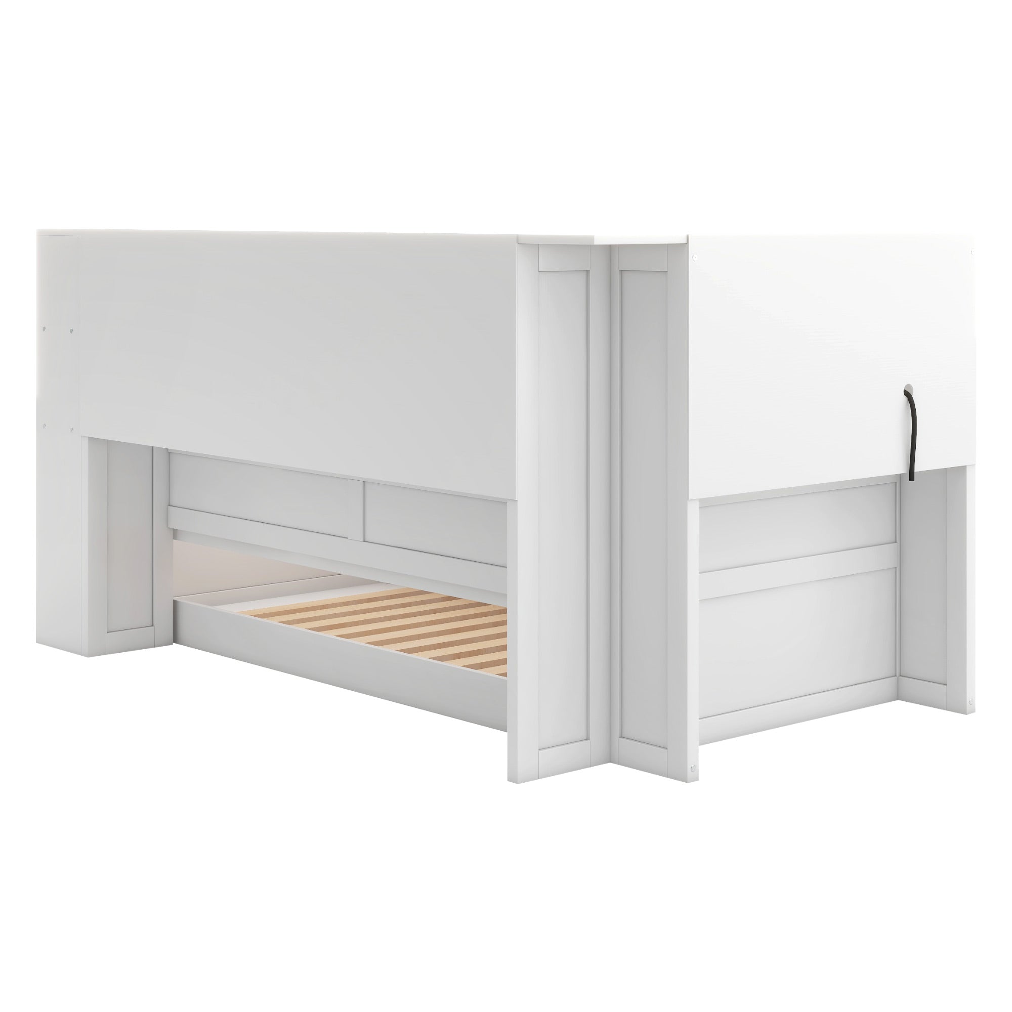 Logidon daybed 90x200cm wit met uitschuifbaar bed en USB opbergvak
