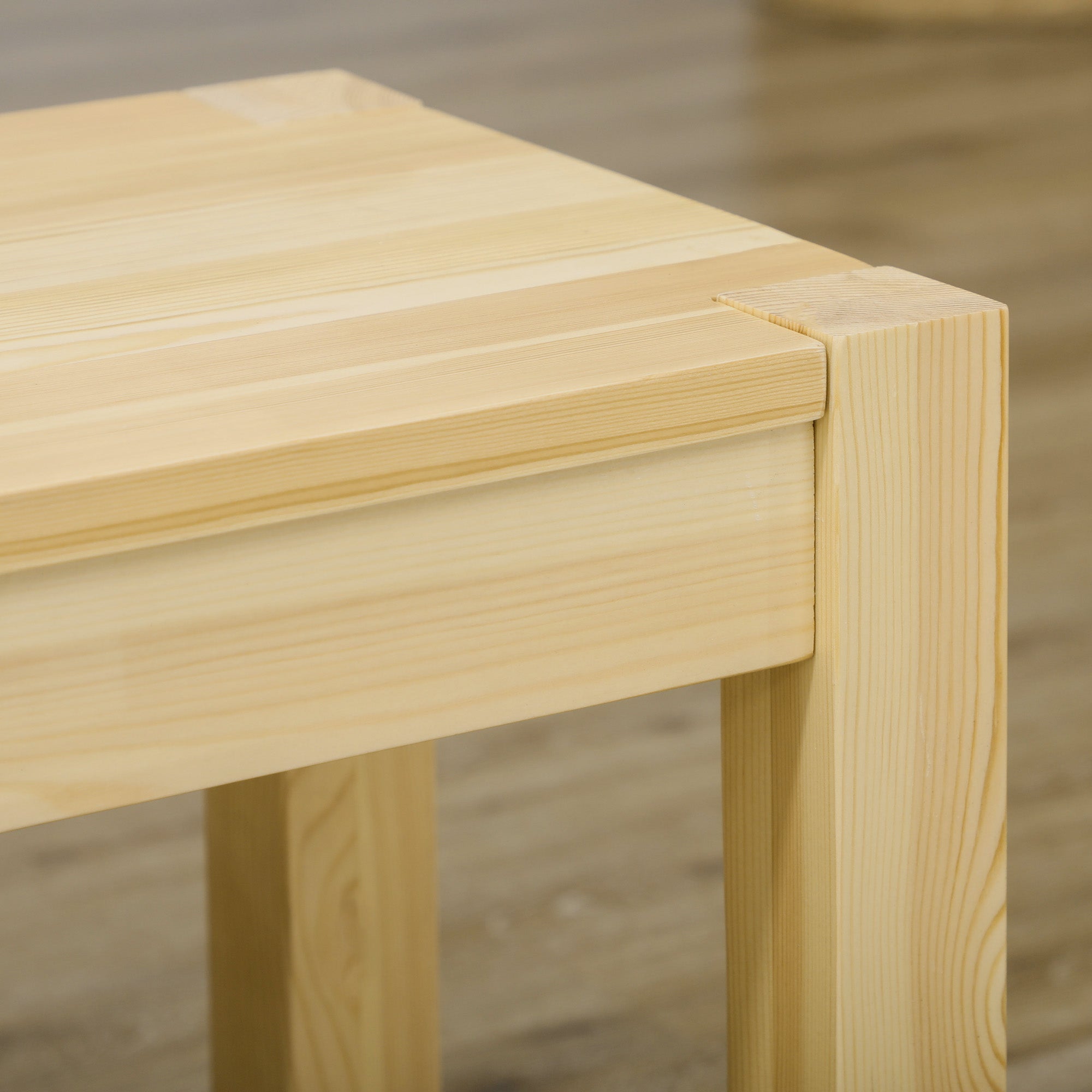 Logidon houten bank 3-zits naturel massief grenen 150 x 33 x 45 cm draagvermogen 330 kg