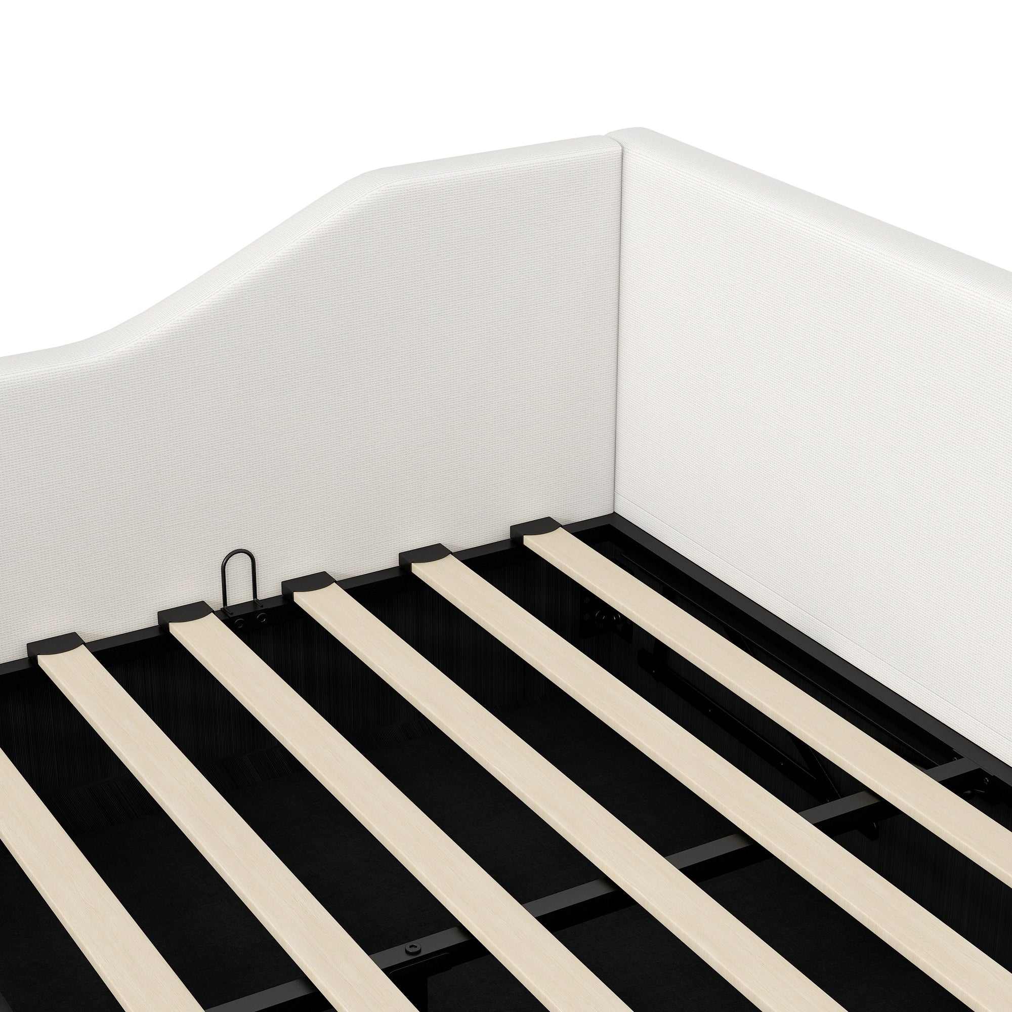 Logidon gestoffeerd dagbed 140x200 met opbergruimte beige