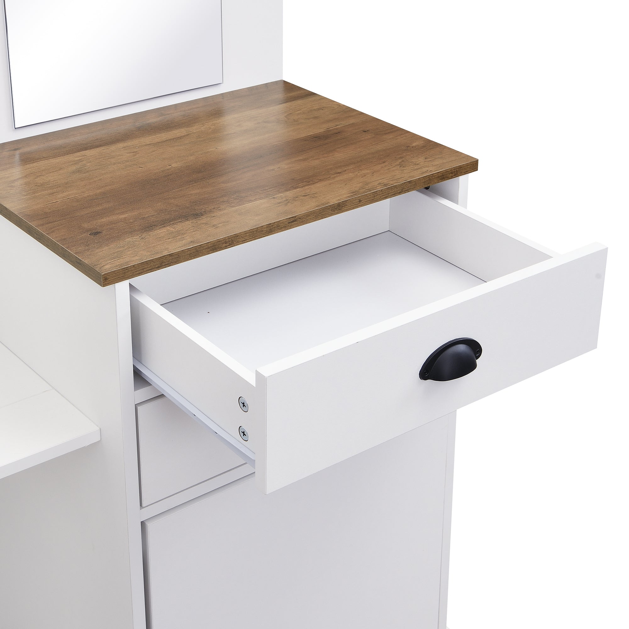 Logidon Kledingkastset Met Spiegel, Haken En Laden Wit 110x38x191 cm