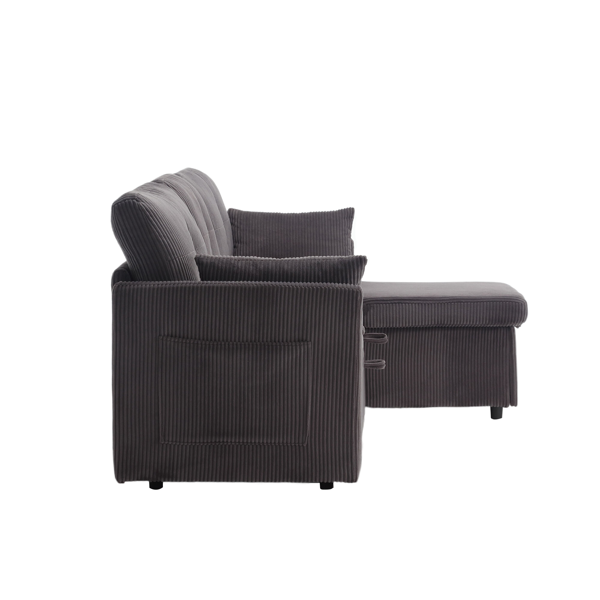 Logidon Sofa Bed With Storage Space Dark Gray Modular Corner Sofa