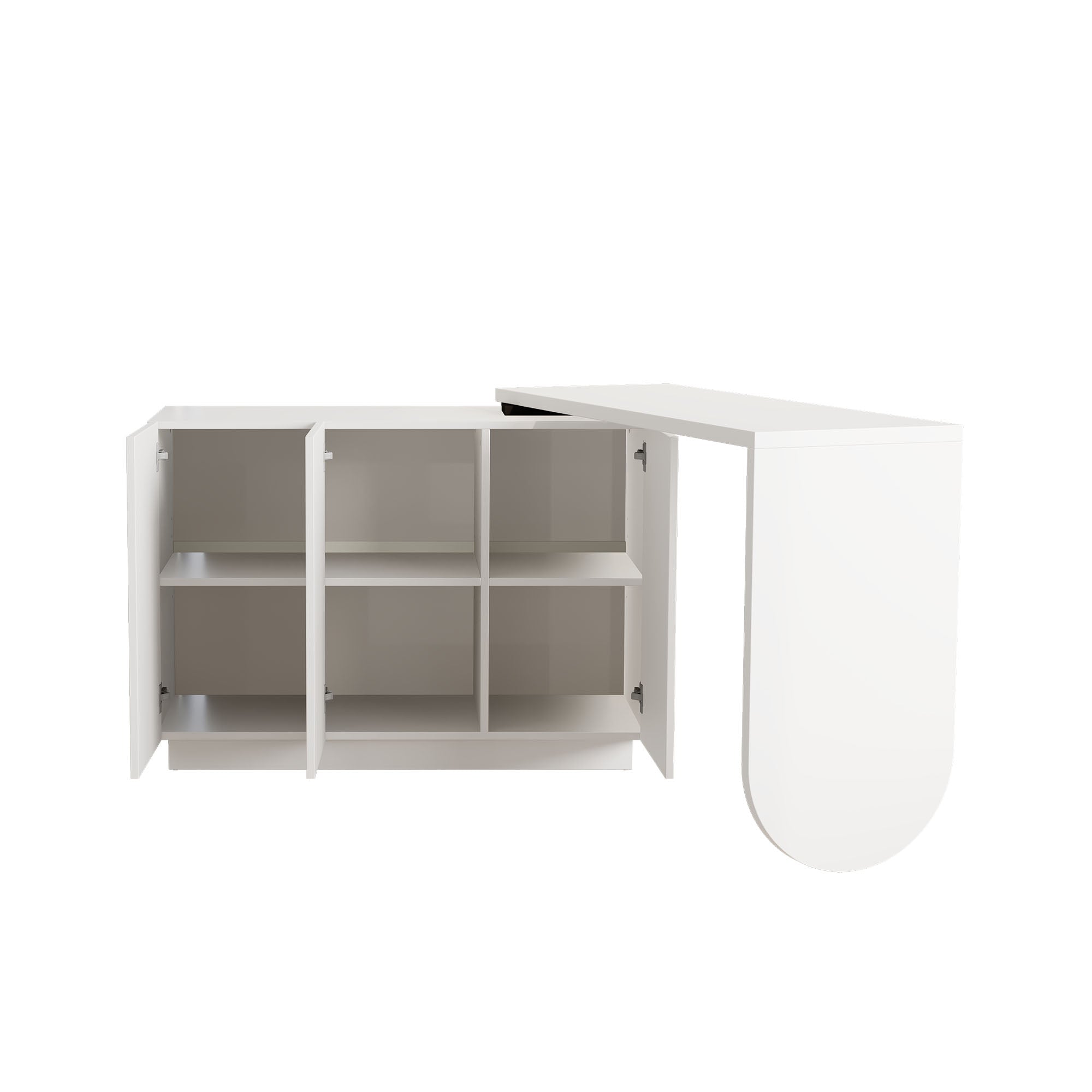 Logidon hoekbureau L-vorm draaibaar wit 110 centimeter