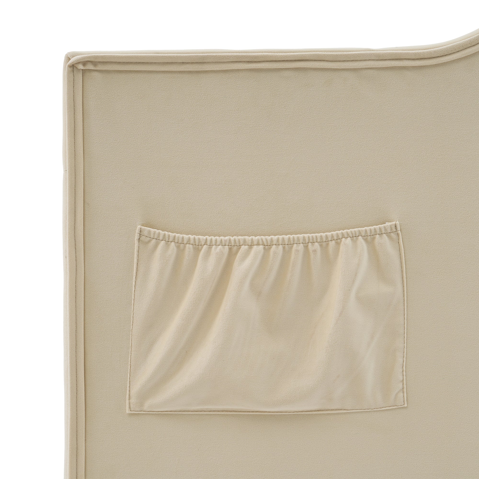 Logidon gestoffeerde slaapbank 90x200 beige USB-oplaadfunctie 2 compartimenten