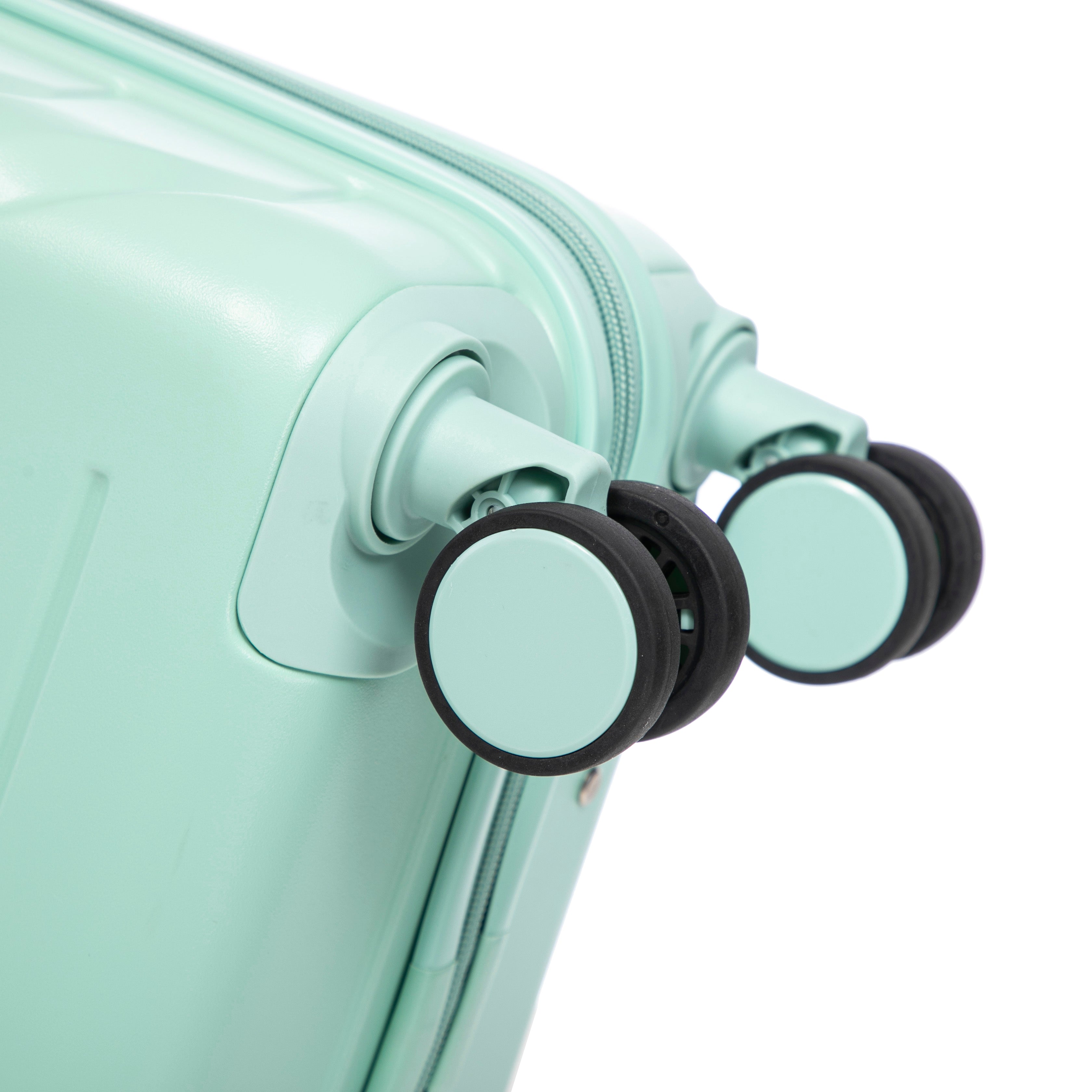 Logidon 14 en 19 inch ABS spinner kofferset mintgroen 2-delig