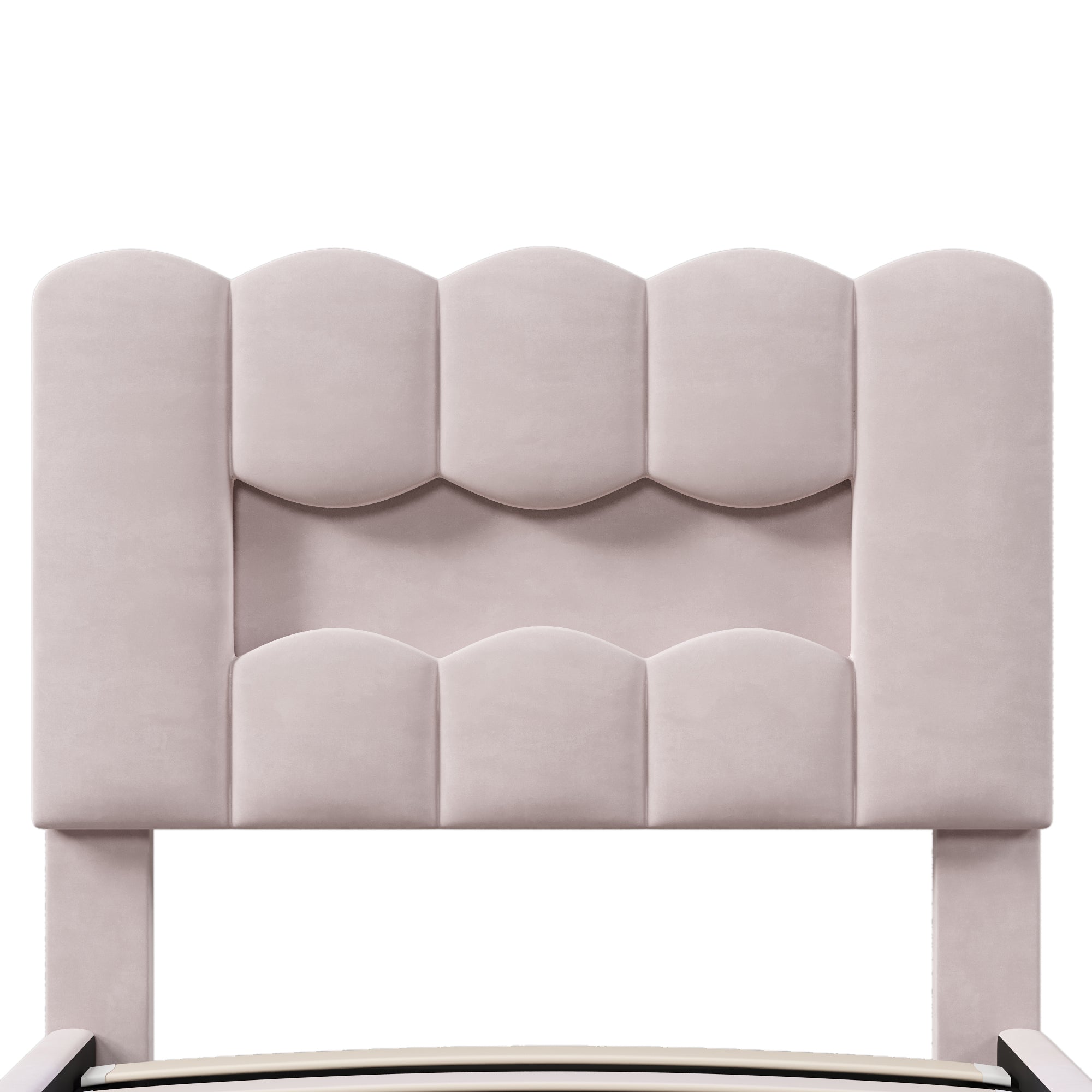 Logidon upholstered bed 90x200 pink velvet LED lighting hydraulic