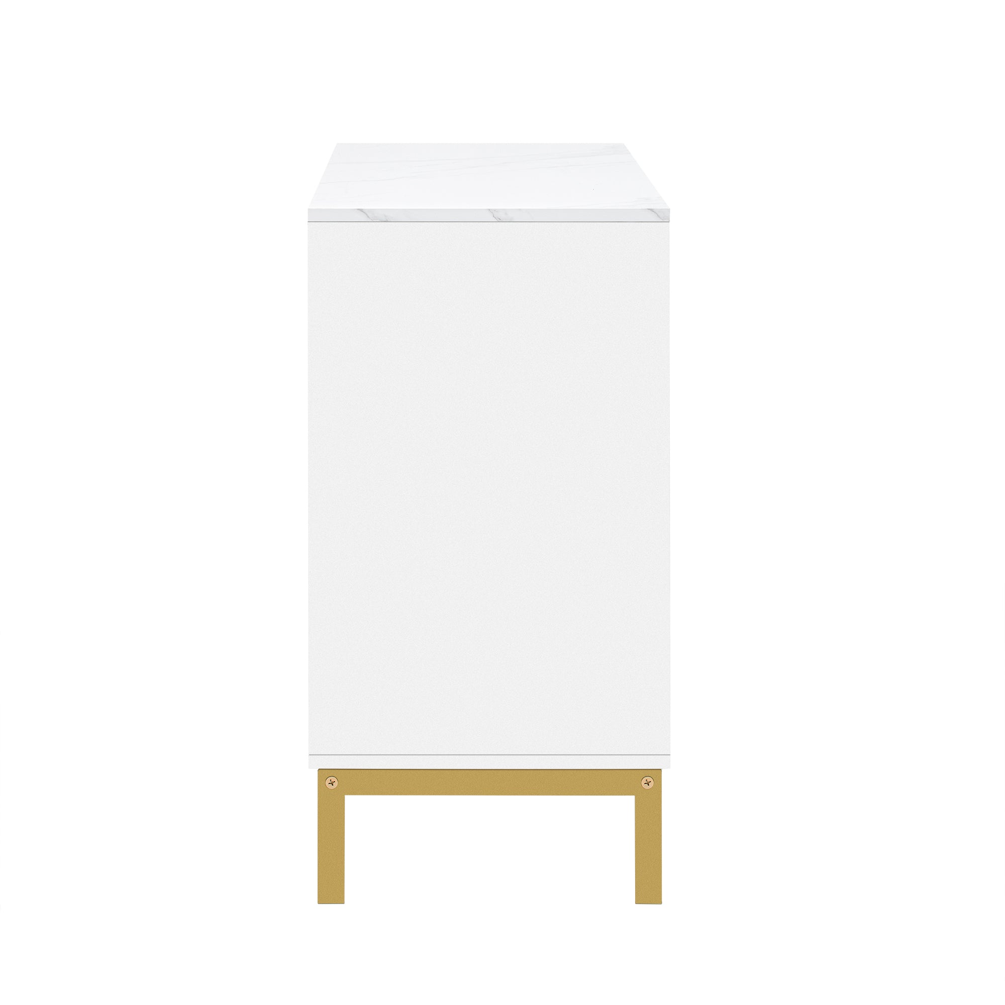 Logidon sideboard 3 doors with marble table top white 140 cm