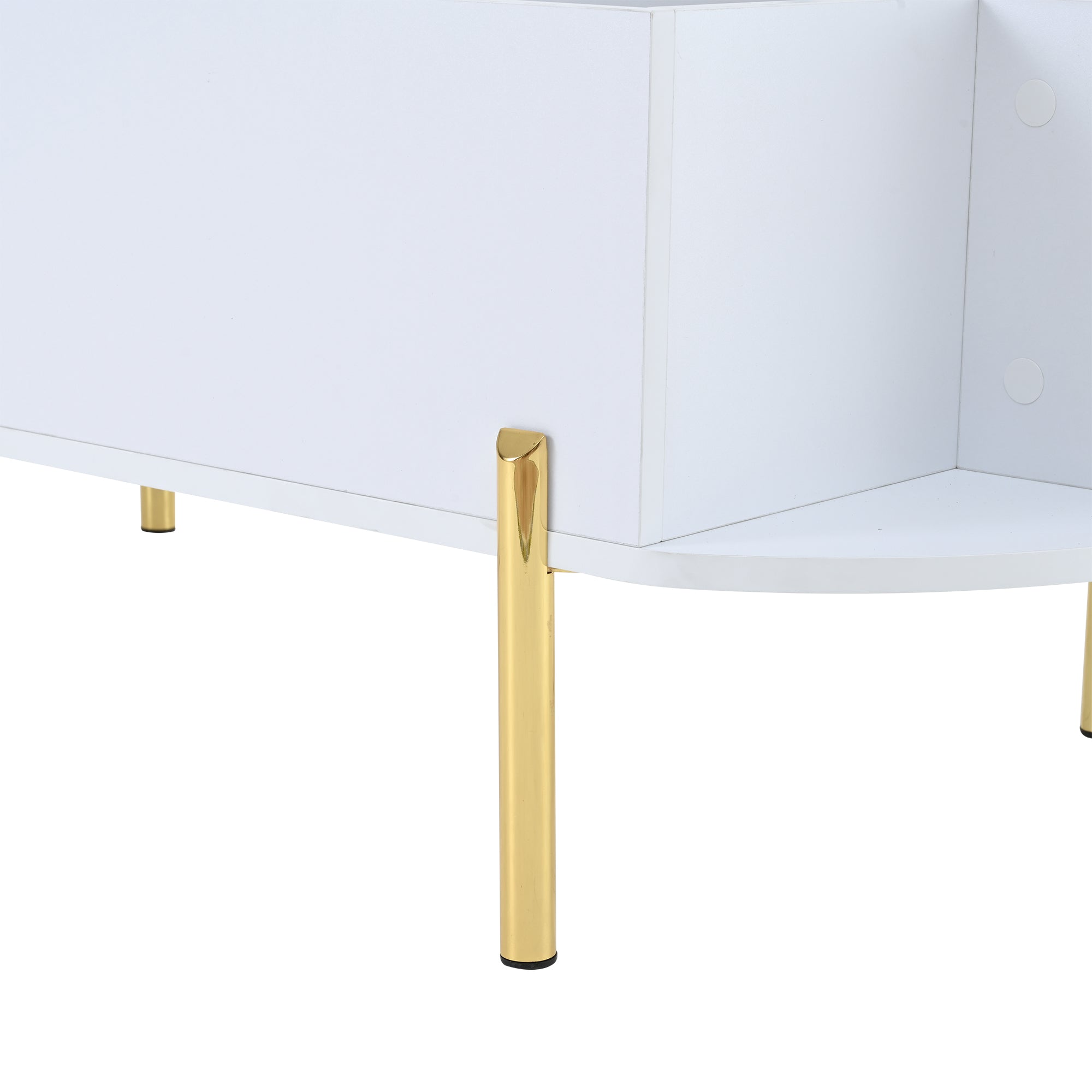 Logidon Verstelbare Salontafel 120x50x43 cm Met Opbergruimte Wit Hout