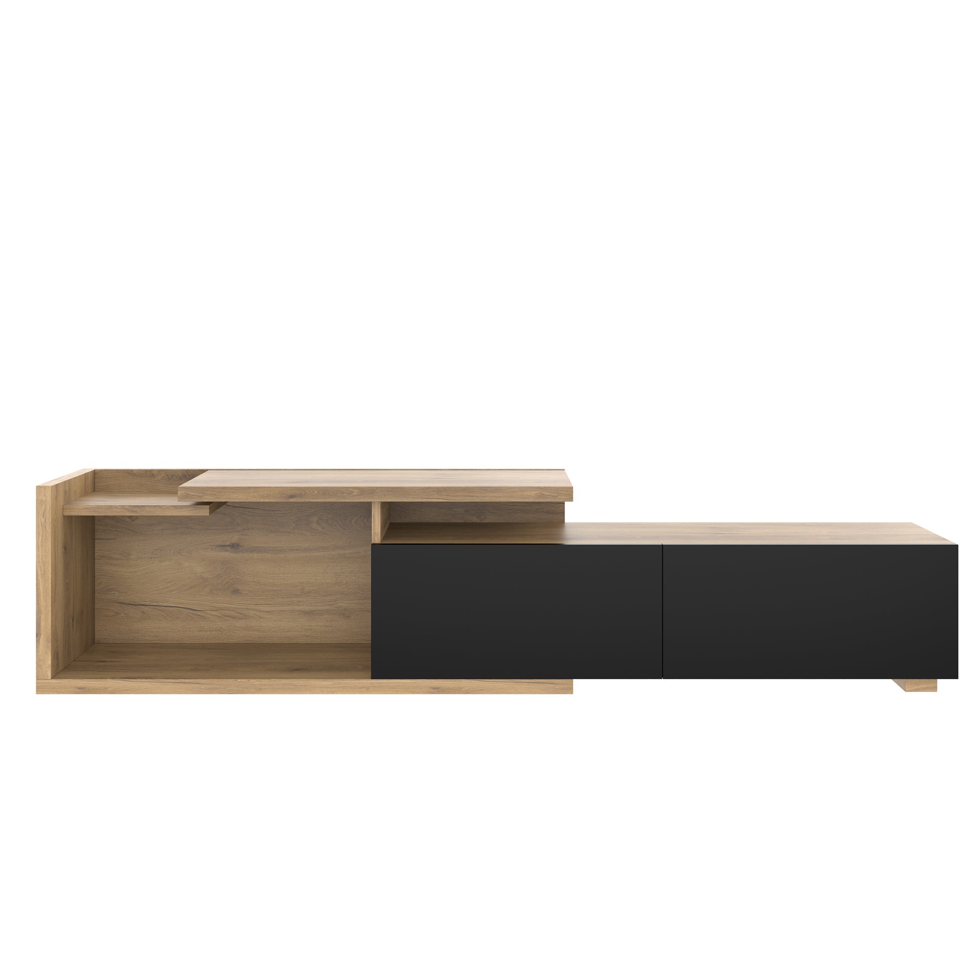 Logidon modulair tv-meubel met LED-verlichting en uittrekmodule