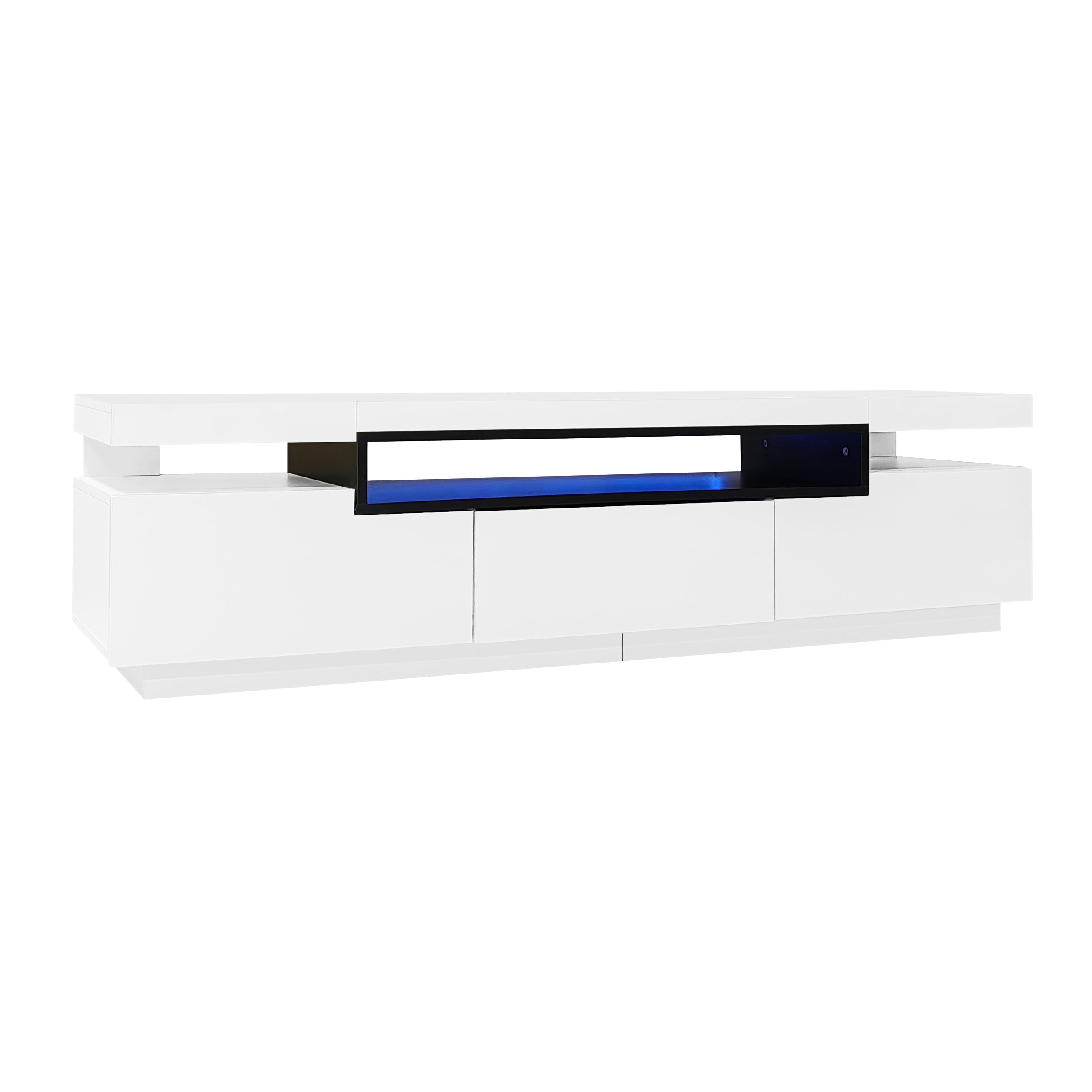 Logidon Elegant hoogglans TV-meubel wit 160x39x42cm met LED