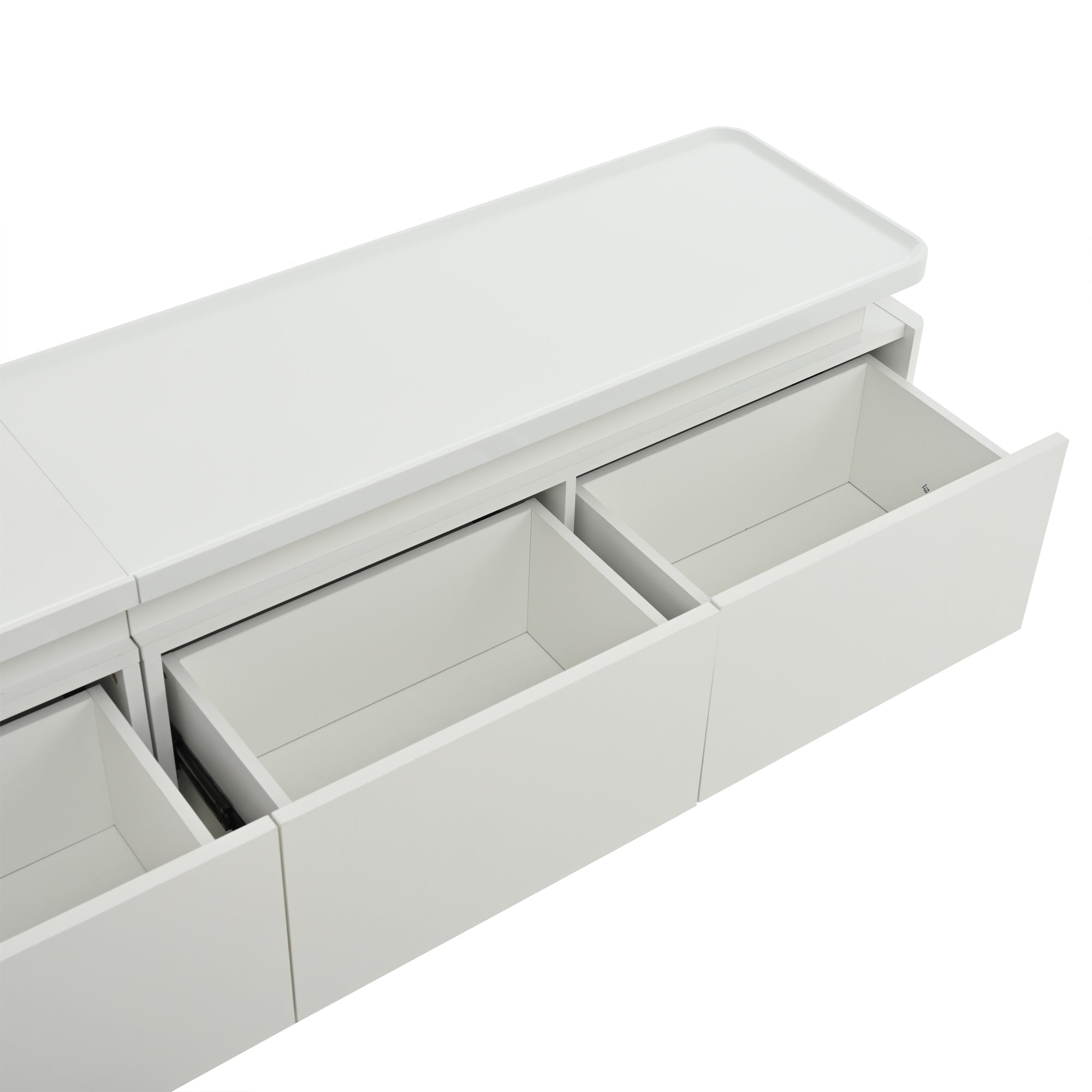 Logidon TV-meubel wit 180x34x40 cm met LED-verlichting 4 lades