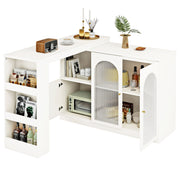Logidon 360 graden draaibare bartafel 120x40x97 cm wit