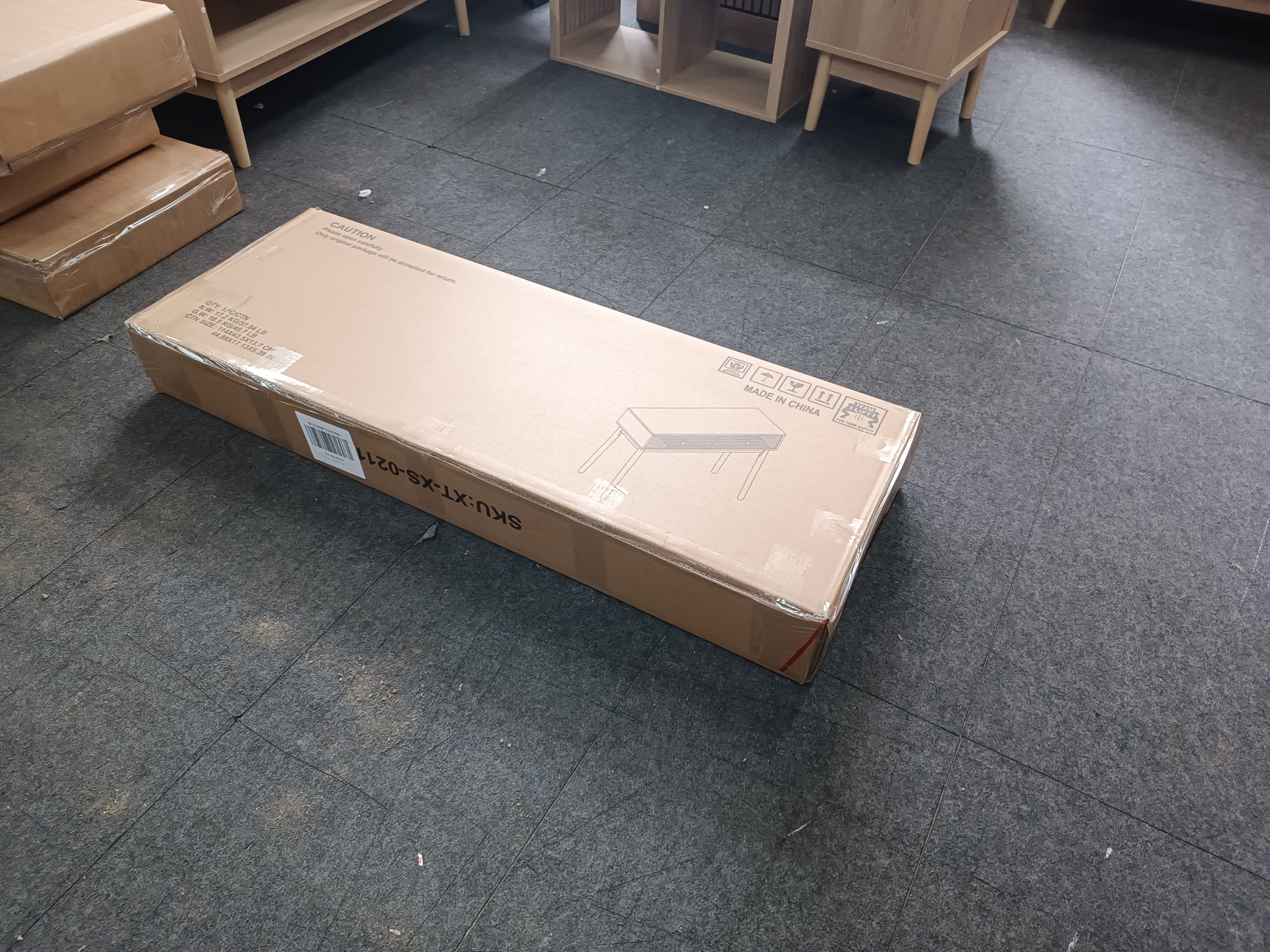 Logidon Consoletafel Walnoot 100x35x80 cm met Twee Laden