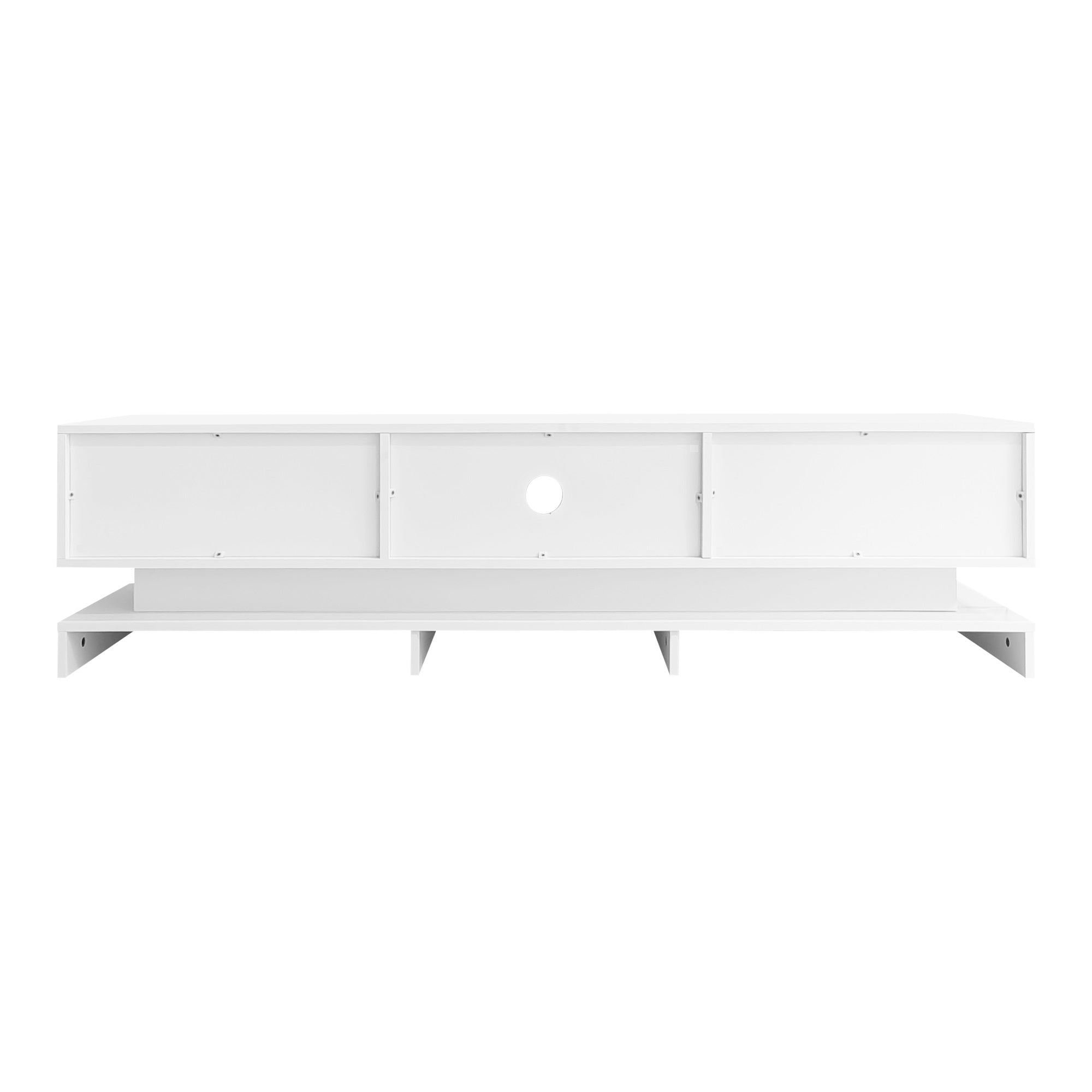 Logidon wit TV-meubel 160 cm met LED-verlichting app bediening