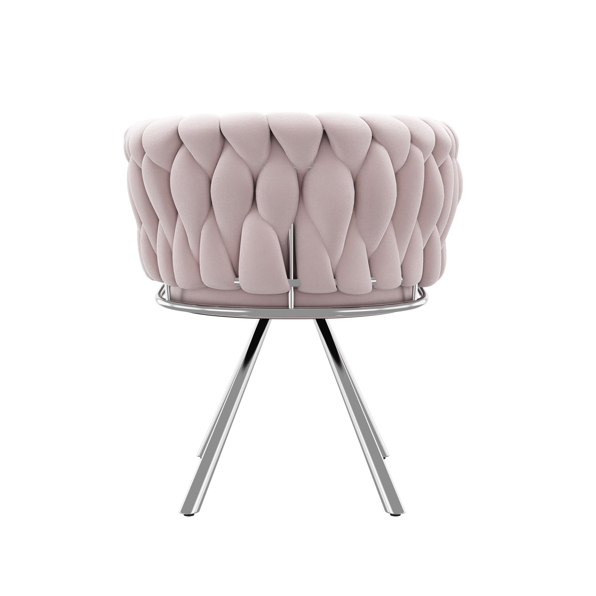Logidon Fluweel Kapstoel Roze Luxe Draaistoel Met Metalen Frame