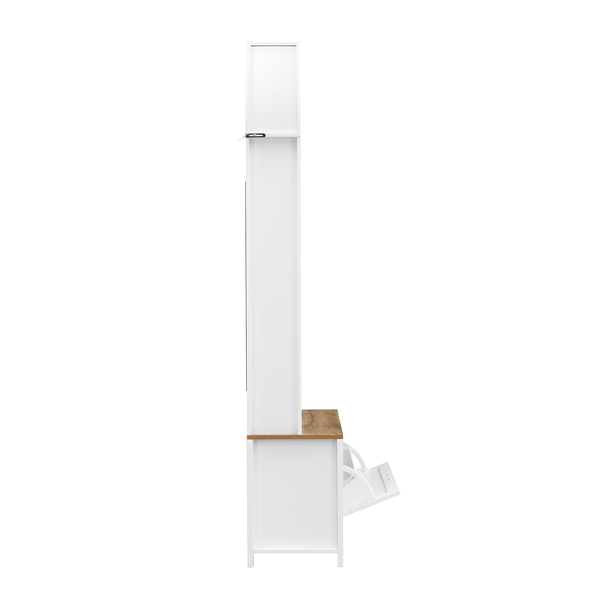 Logidon kledingkast wit MDF met schoenenrek en plank