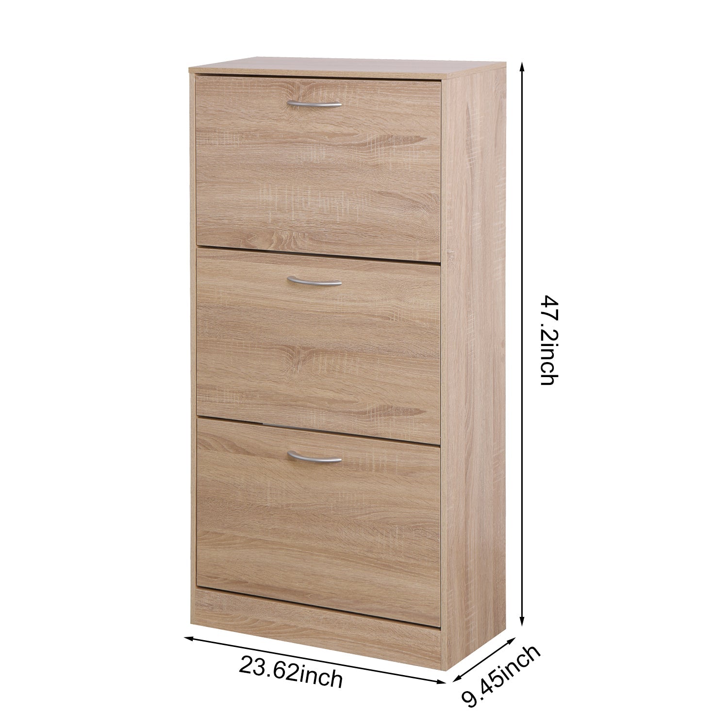 Logidon schoenenkast eiken 3 laden houten schoenenrek entree