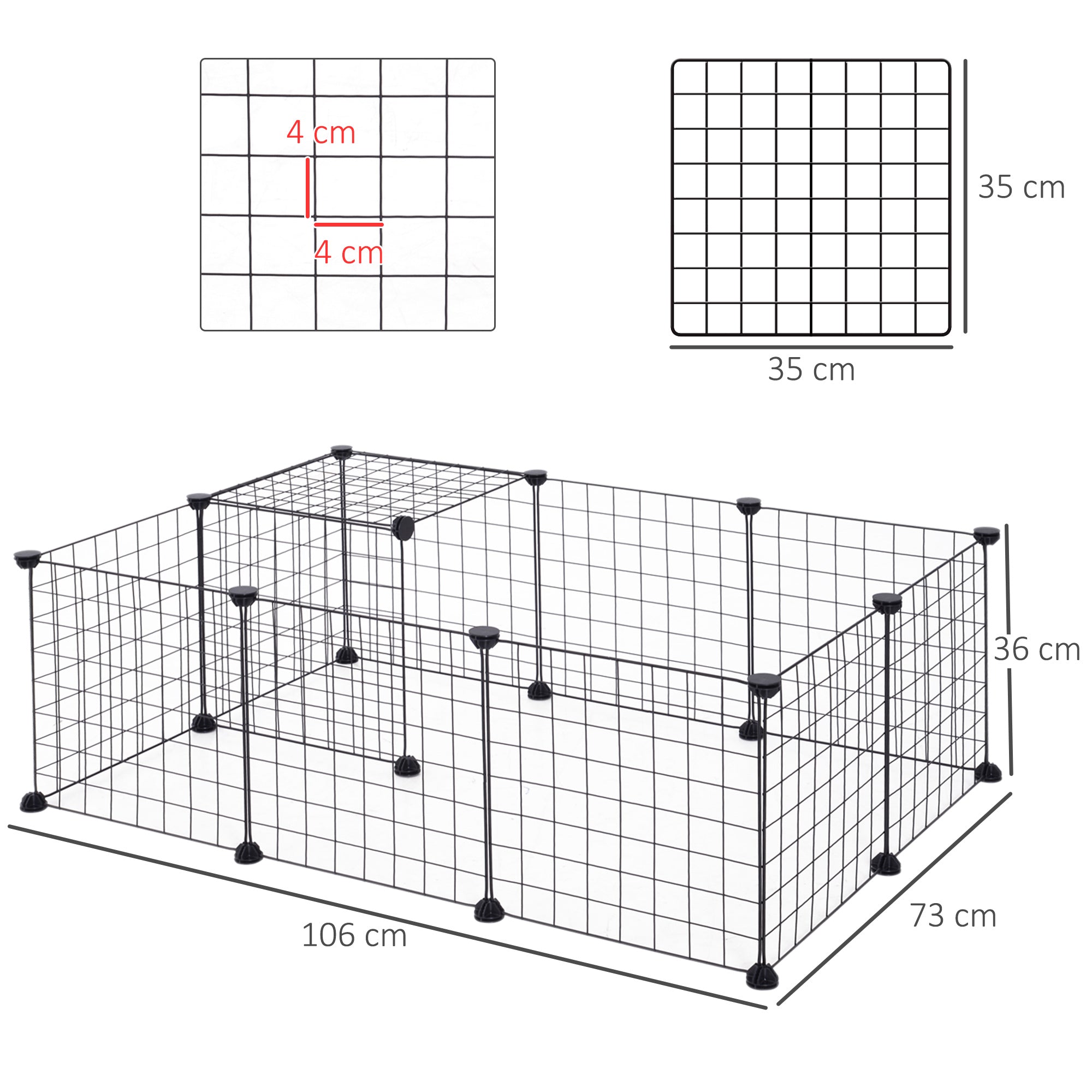 Logidon buitenkast metaalgaas flexibel zwart 106x73x36 cm