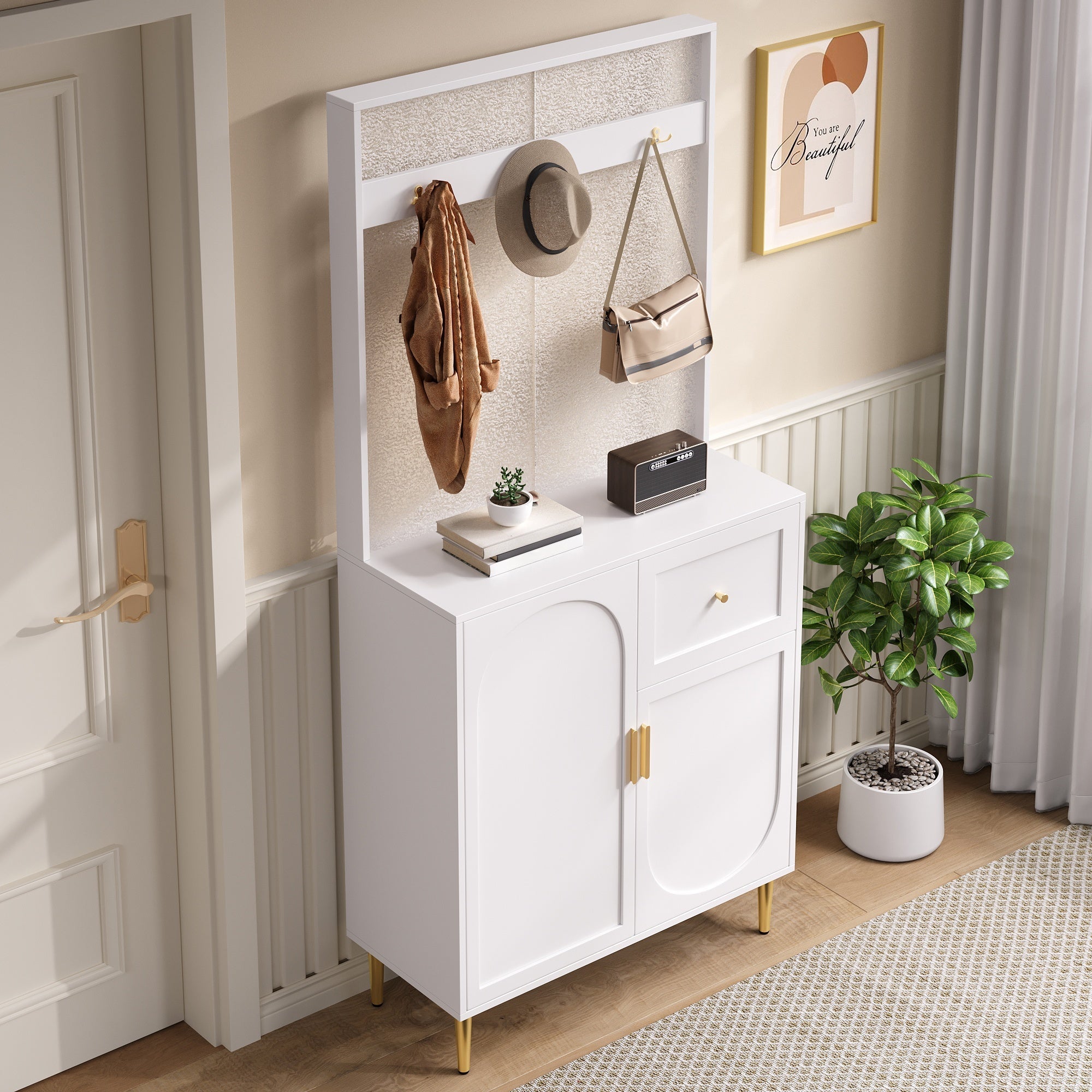 Logidon Kledingkastset Compact Wit MDF 80 x 175,5 x 35 cm