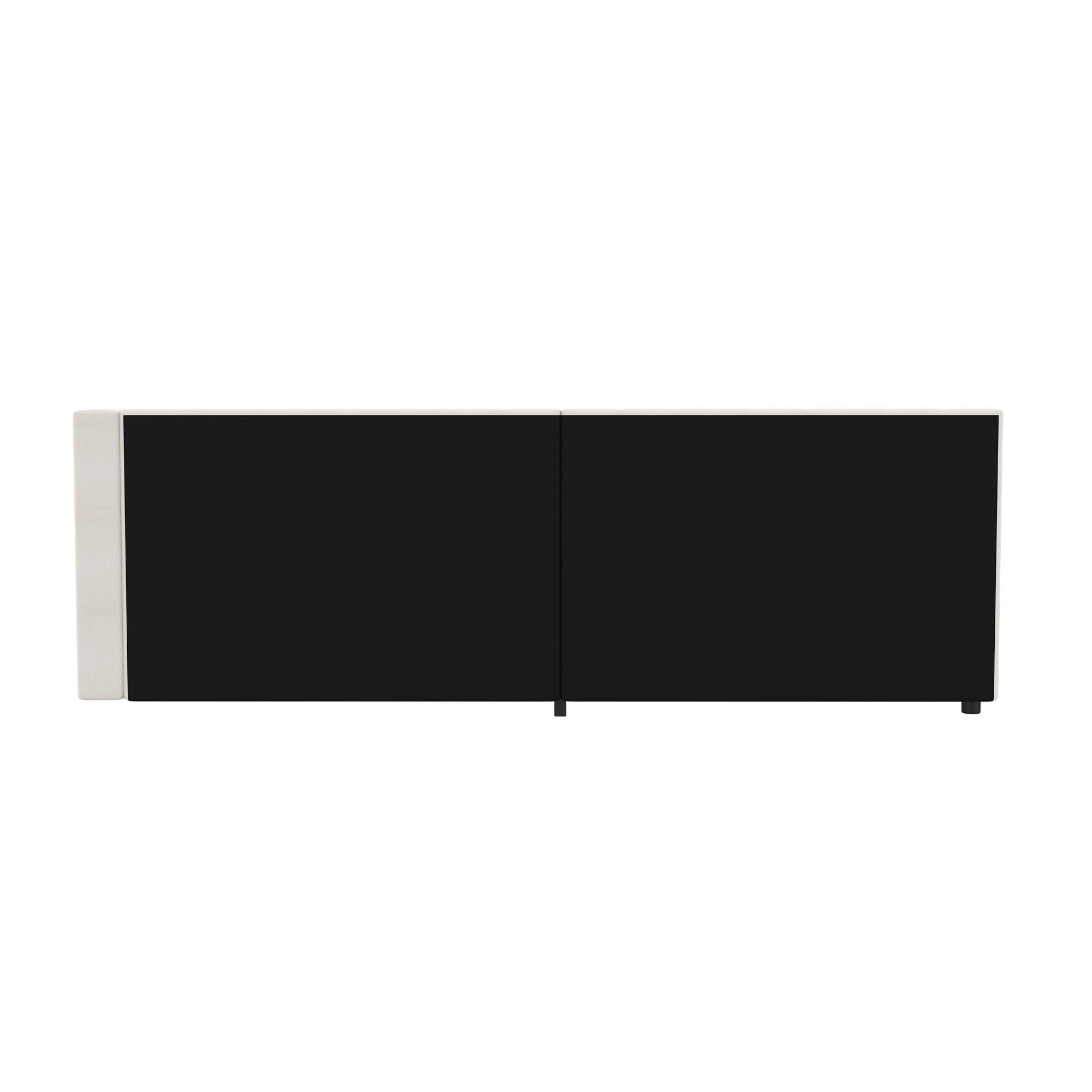 Logidon Dagbed 90x200 cm Beige Slaapbank Opbergvak met USB C LED