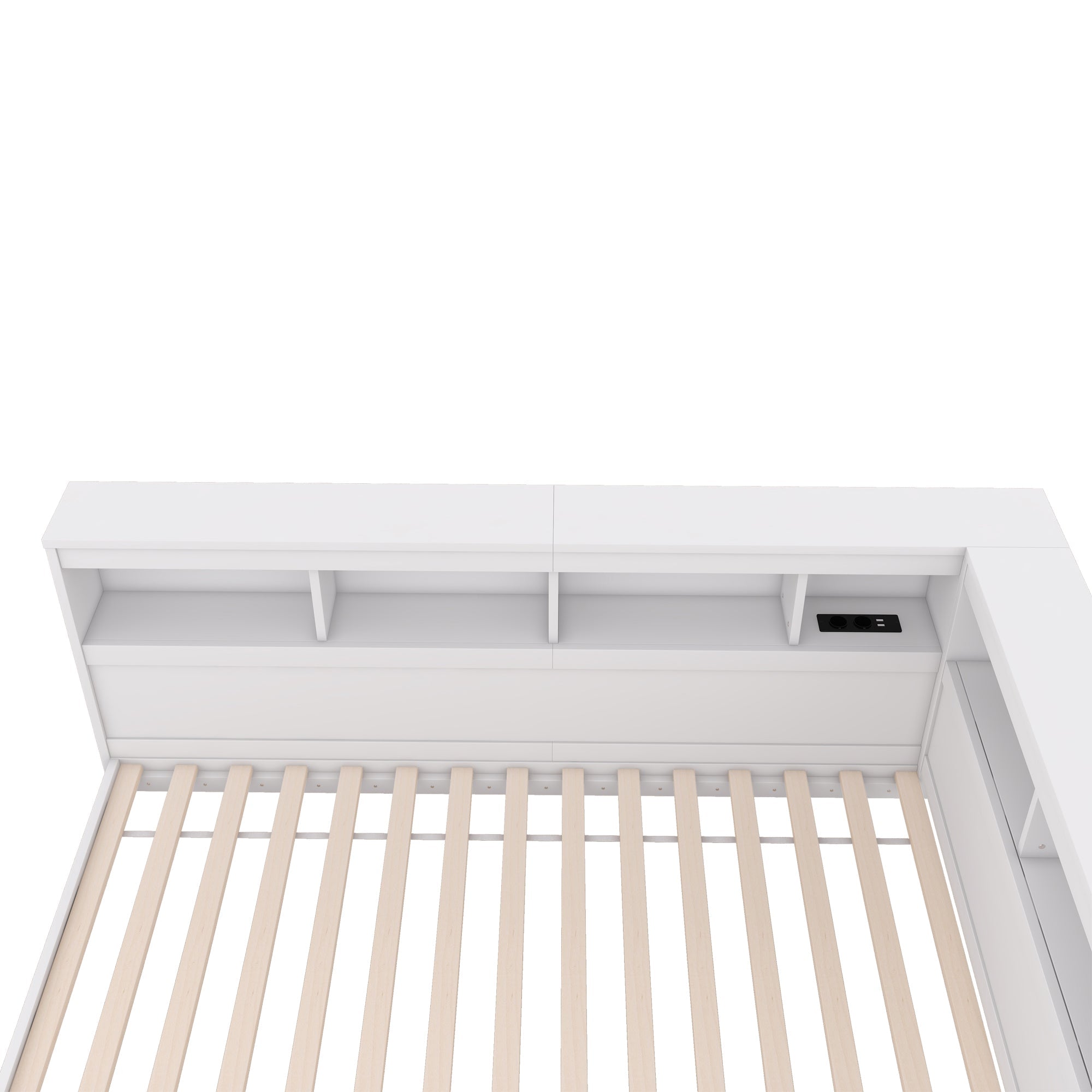 Logidon daybed 90x200 slaapbank lattenbodem stopcontact USB wit
