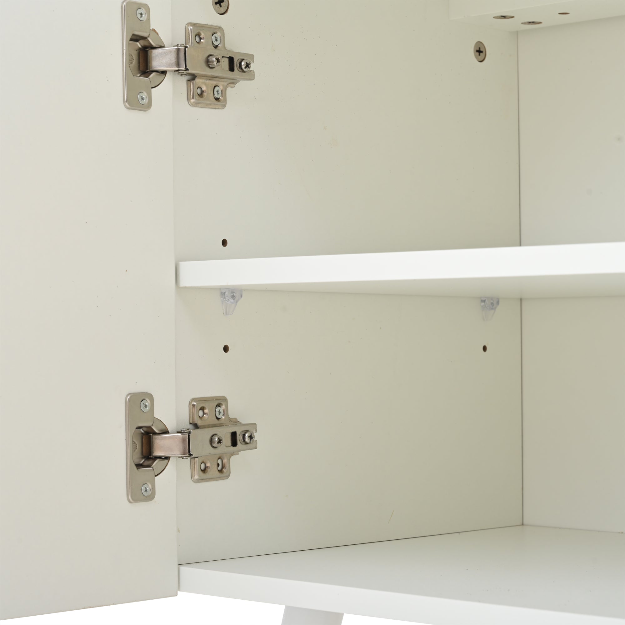 Logidon TV-meubel 180x38x50 cm witte houtlook deur en lade