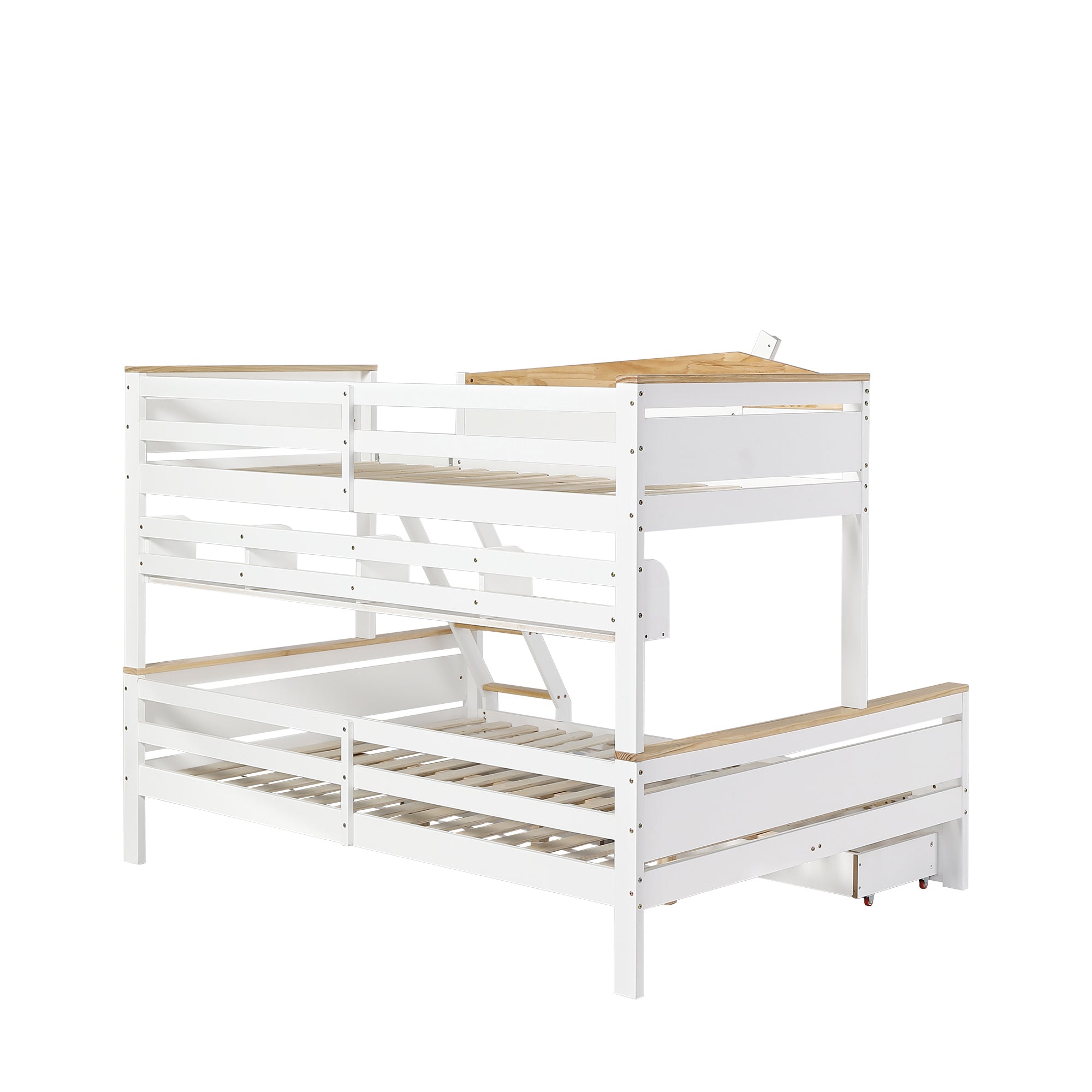 Logidon Stapelbed Met Molen Wit Naturel 90x200 cm en 140x200 cm