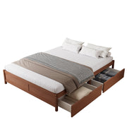 Logidon Kinderbed Vintage Hout Roodbruin 140x200 cm met twee lades