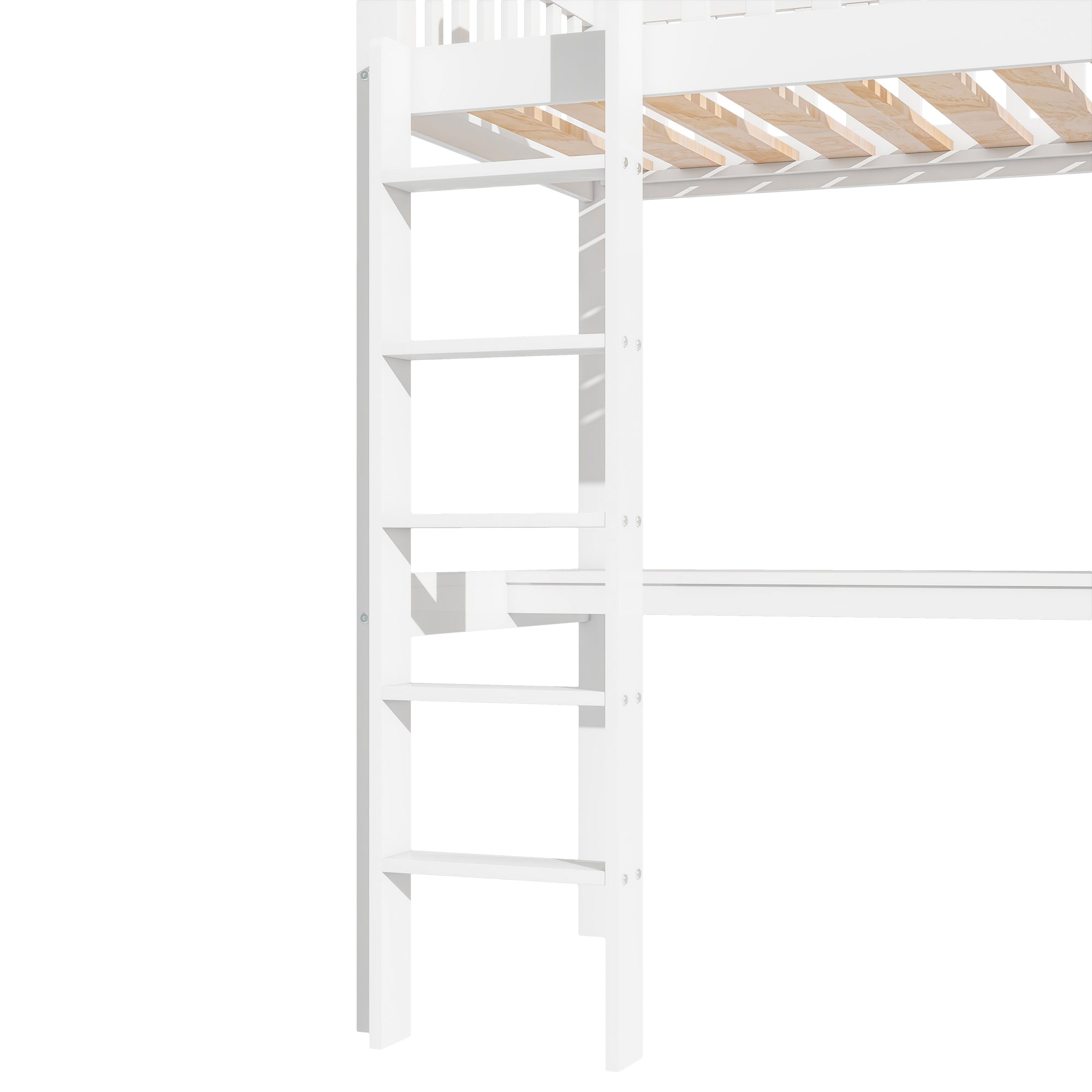 Logidon hoogslaper 90x200 wit met bureau en kledingkast