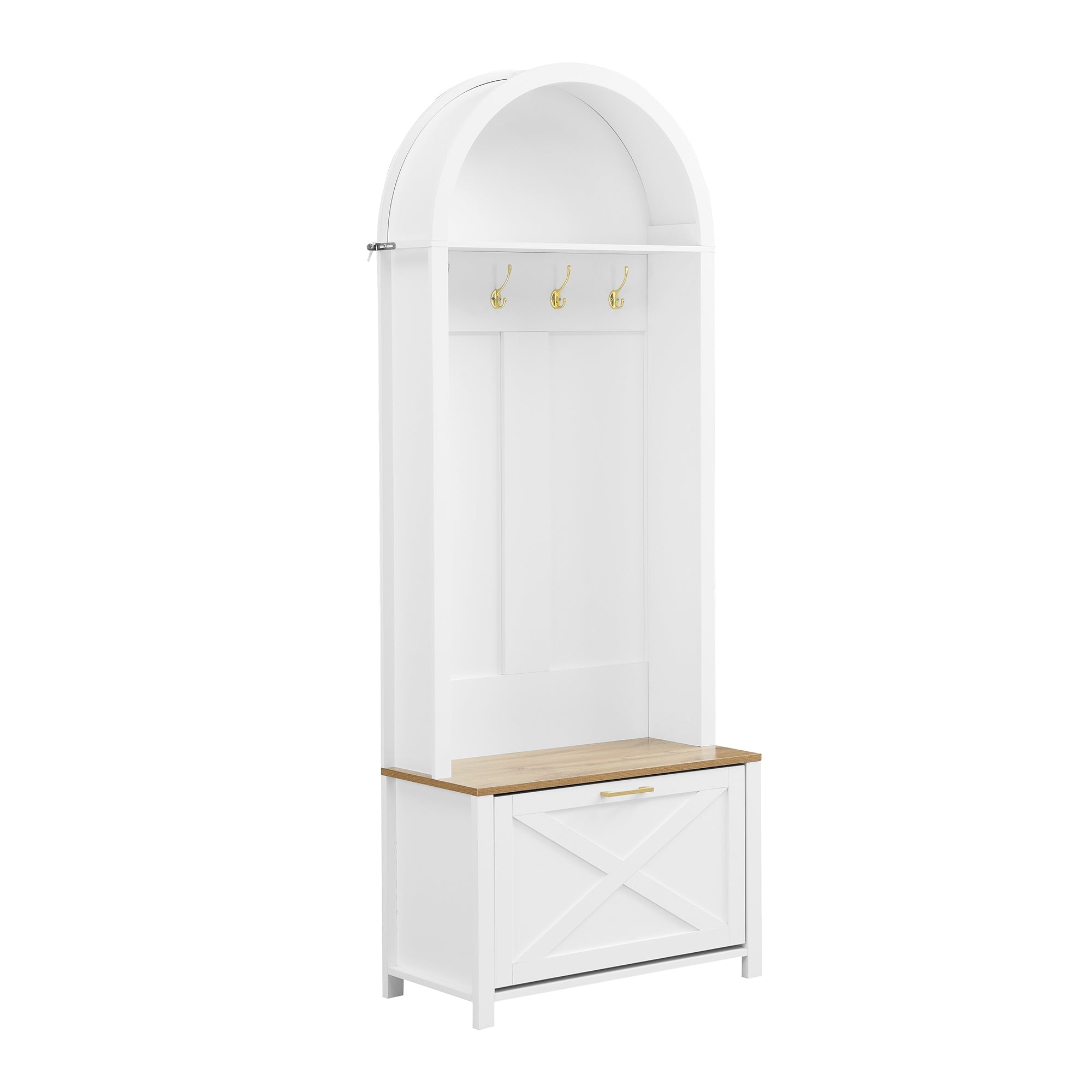 Logidon kledingkast wit MDF met schoenenrek en plank