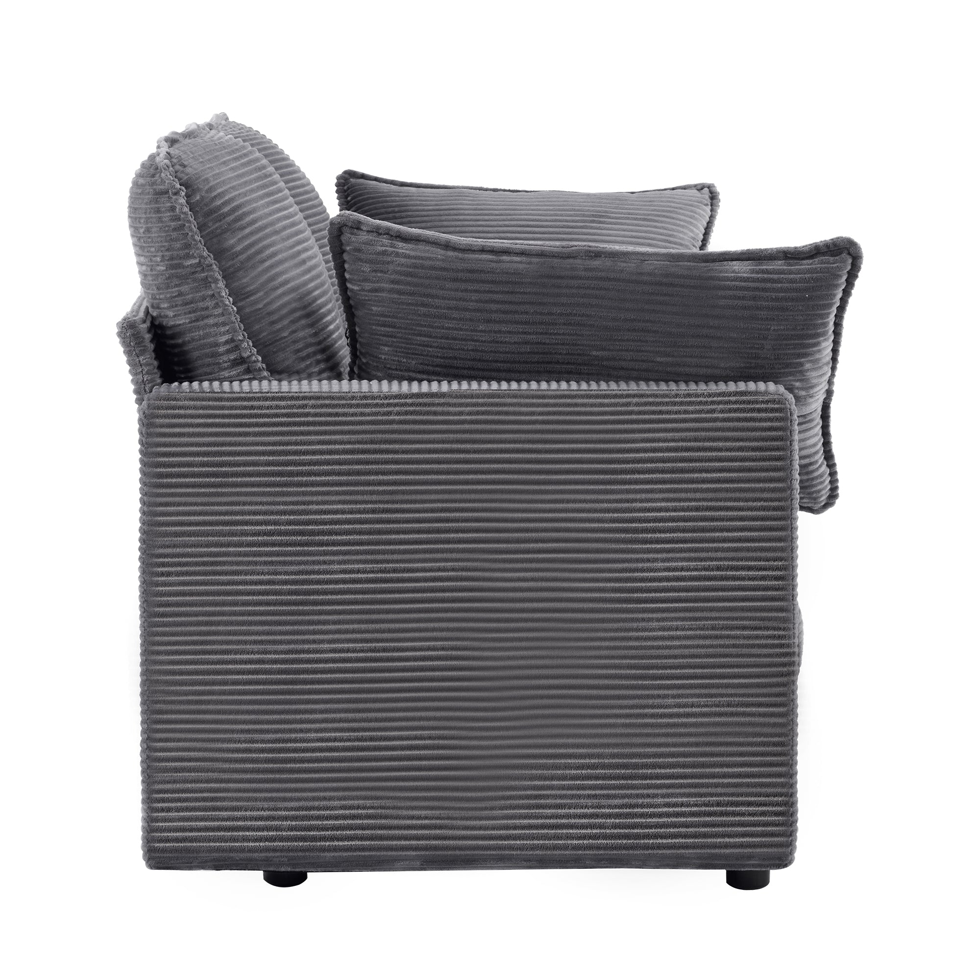 Logidon 2-zitsbank Grijs Modern Minimalistisch Houten Frame