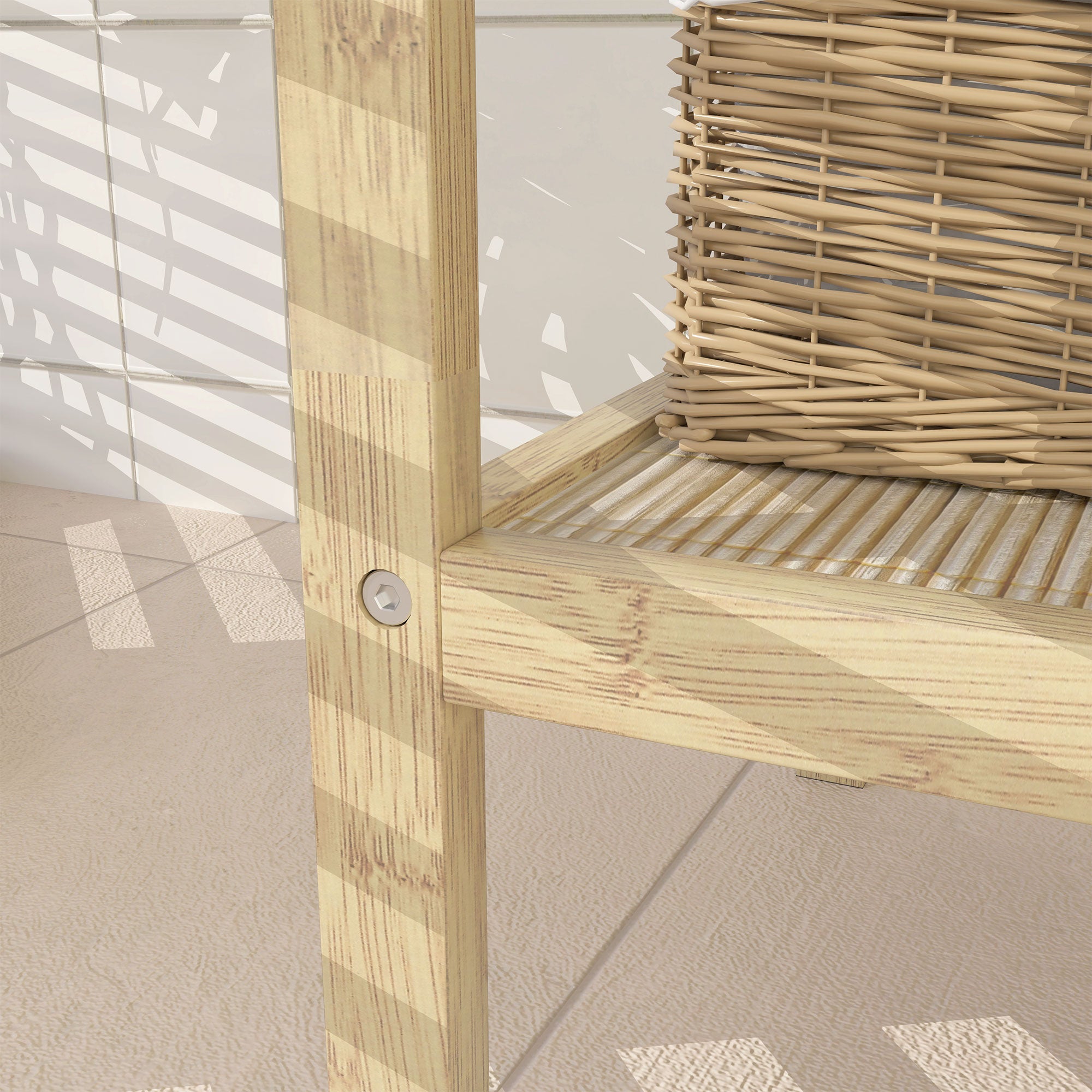 Logidon badkamerplank bamboe staande plank 3 niveaus naturel hout 33x31x78 cm